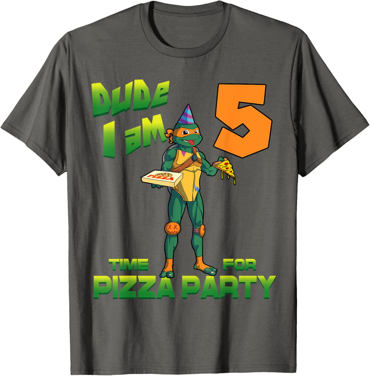 Mademark Teenage Mutant Ninja Turtles Michelangelo Pizza Party T-Shirt - 13