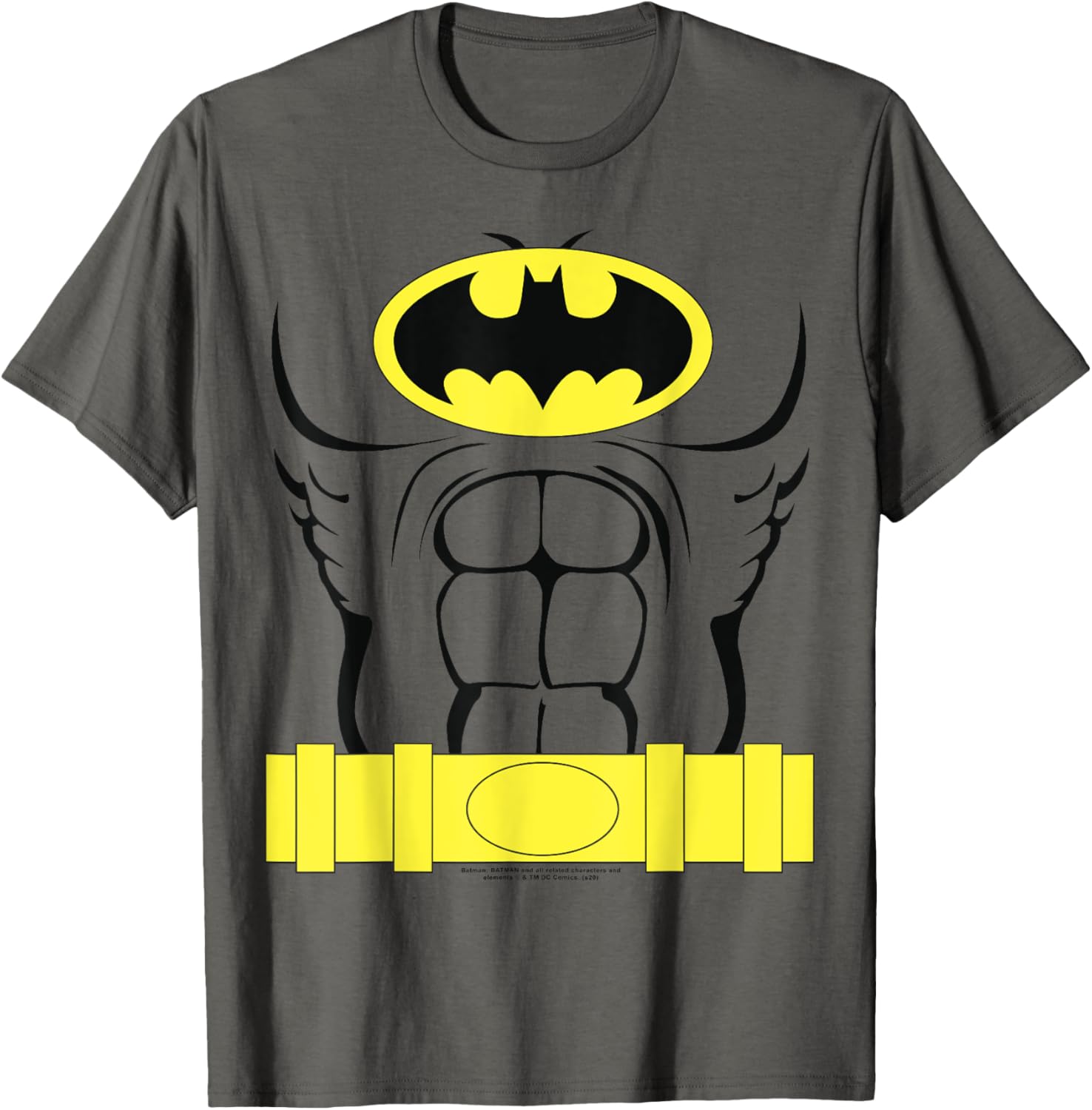 Batman Costume Outline T-Shirt for Fans of DC Comics Superhero Style - 5