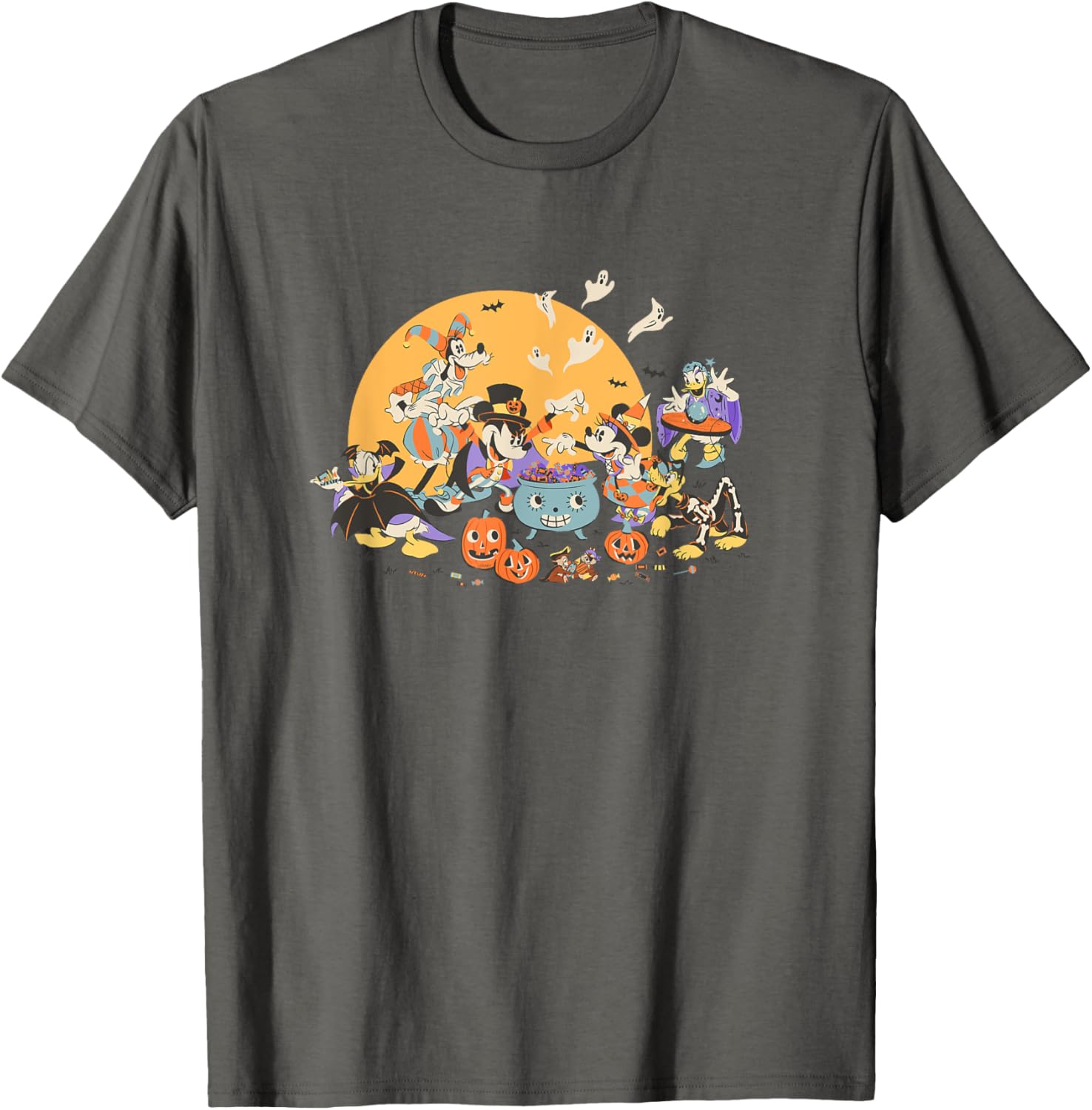Disney Mickey and Friends Halloween Retro T-Shirt for Fun Holiday Style - 1