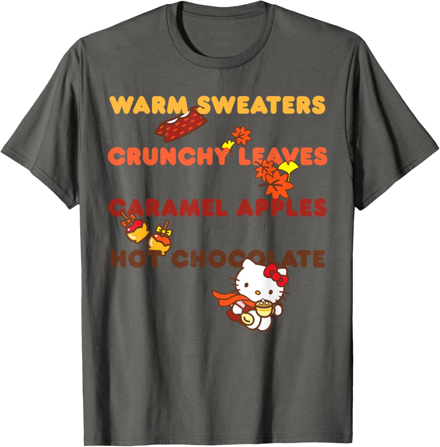 Hello Kitty Favorite Fall Things T-Shirt for Cozy Seasonal Style - 11