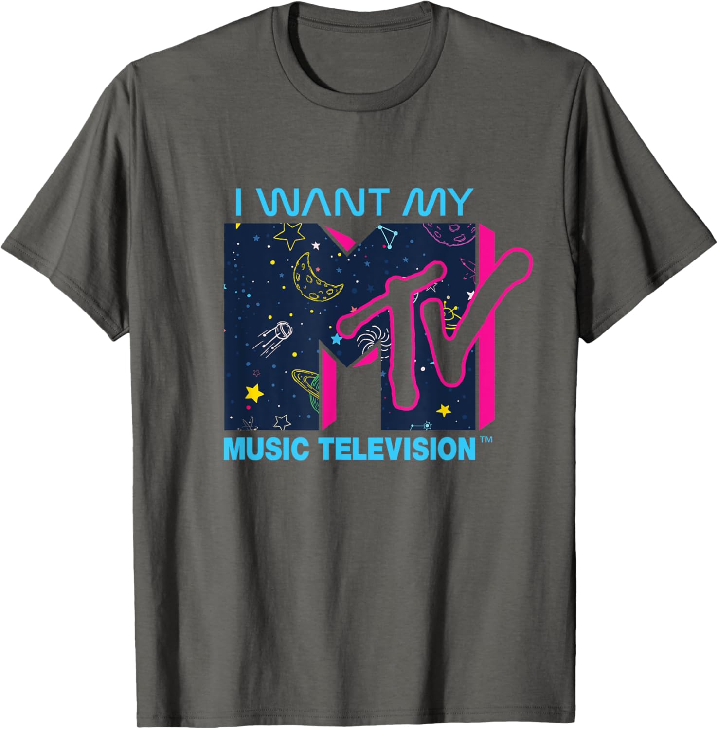 Mademark x MTV Official I Want My MTV Logo Space T-Shirt for Fans - 20