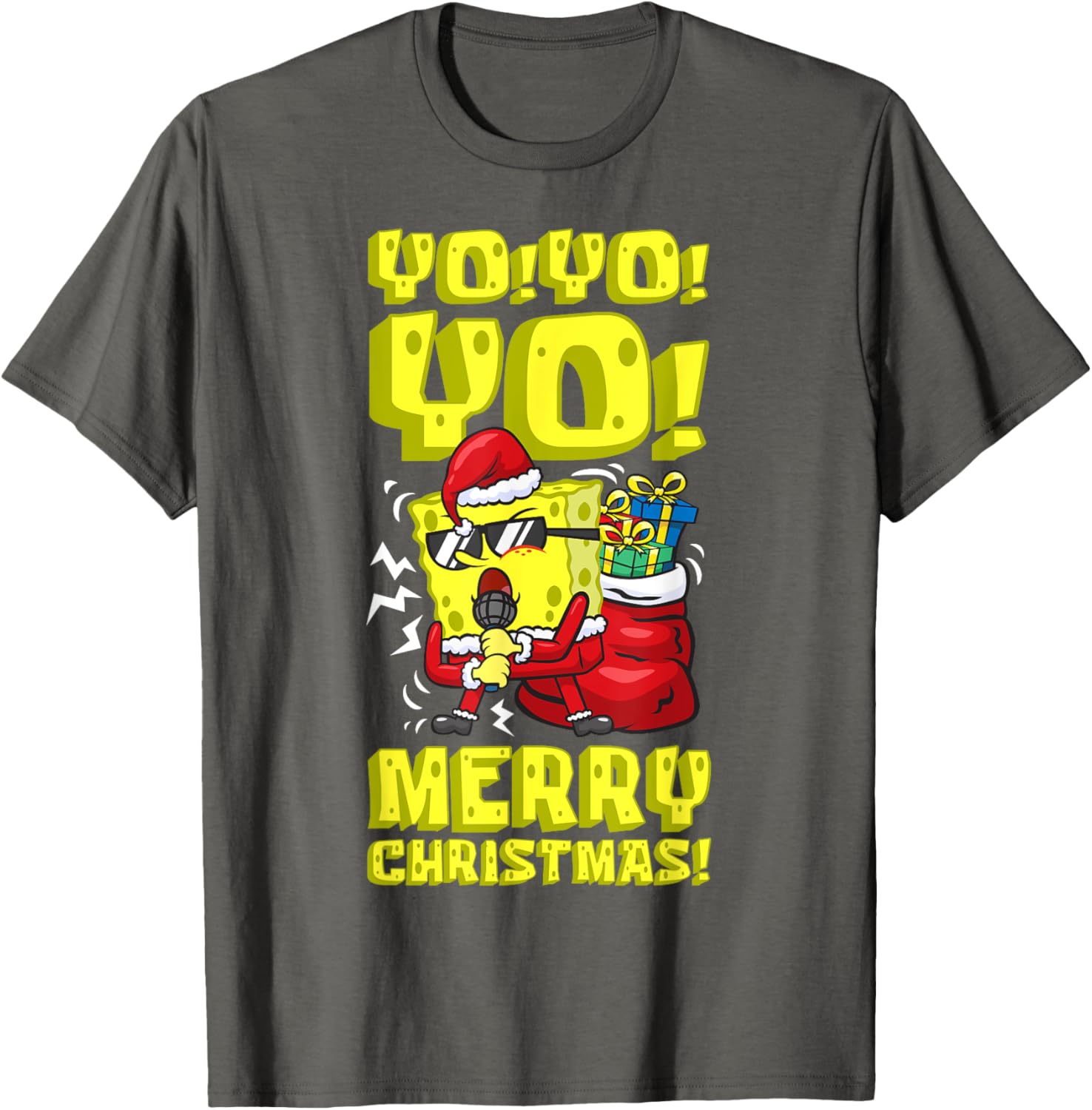 Mademark SpongeBob Santa Merry Christmas T-Shirt Fun Holiday Gift - 10