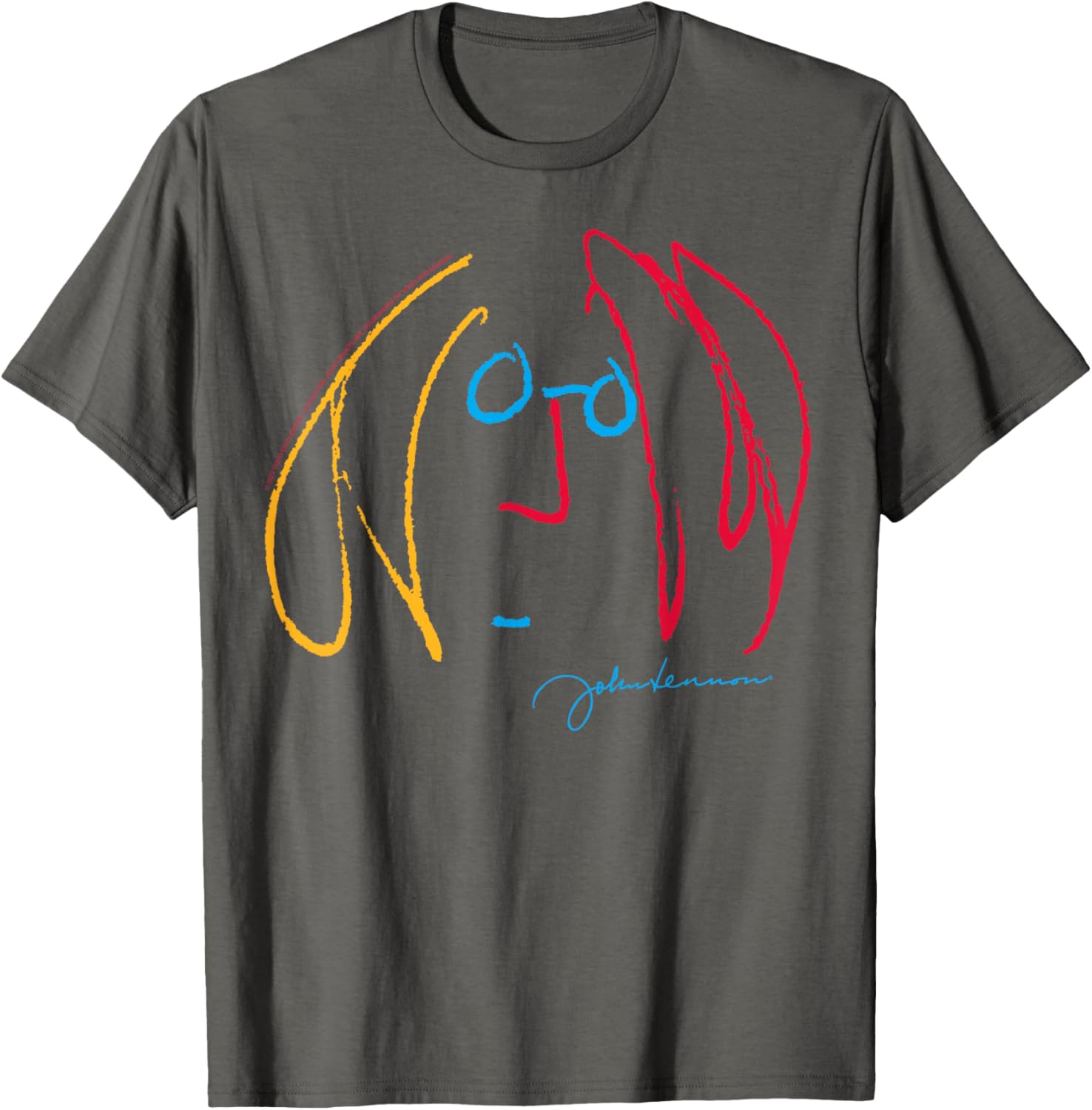 John Lennon Oversized Face T-Shirt Comfortable Trendy Graphic Tee - 7