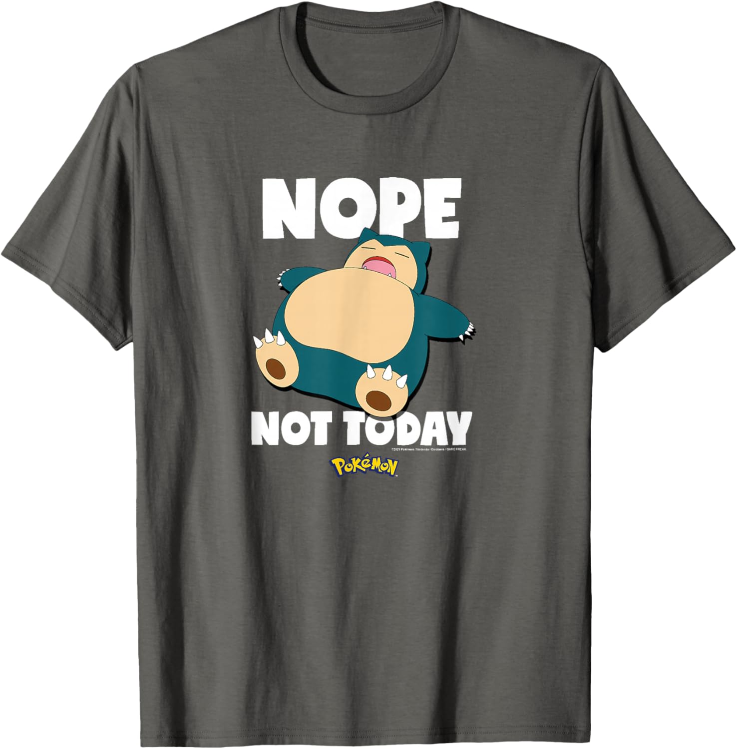 Pokémon Snorlax Nope Not Today T-Shirt for Casual Style and Comfort - 11