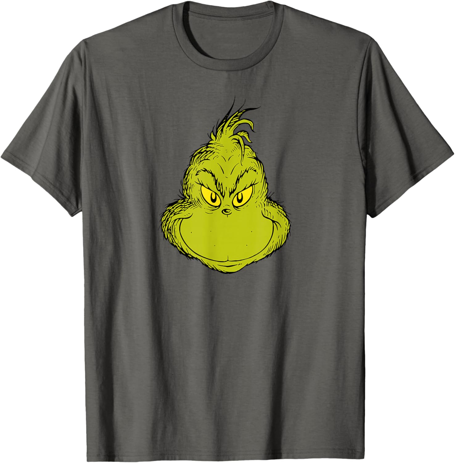 Classic Dr. Seuss Grinch Face T-Shirt for Fun Holiday Style - 6