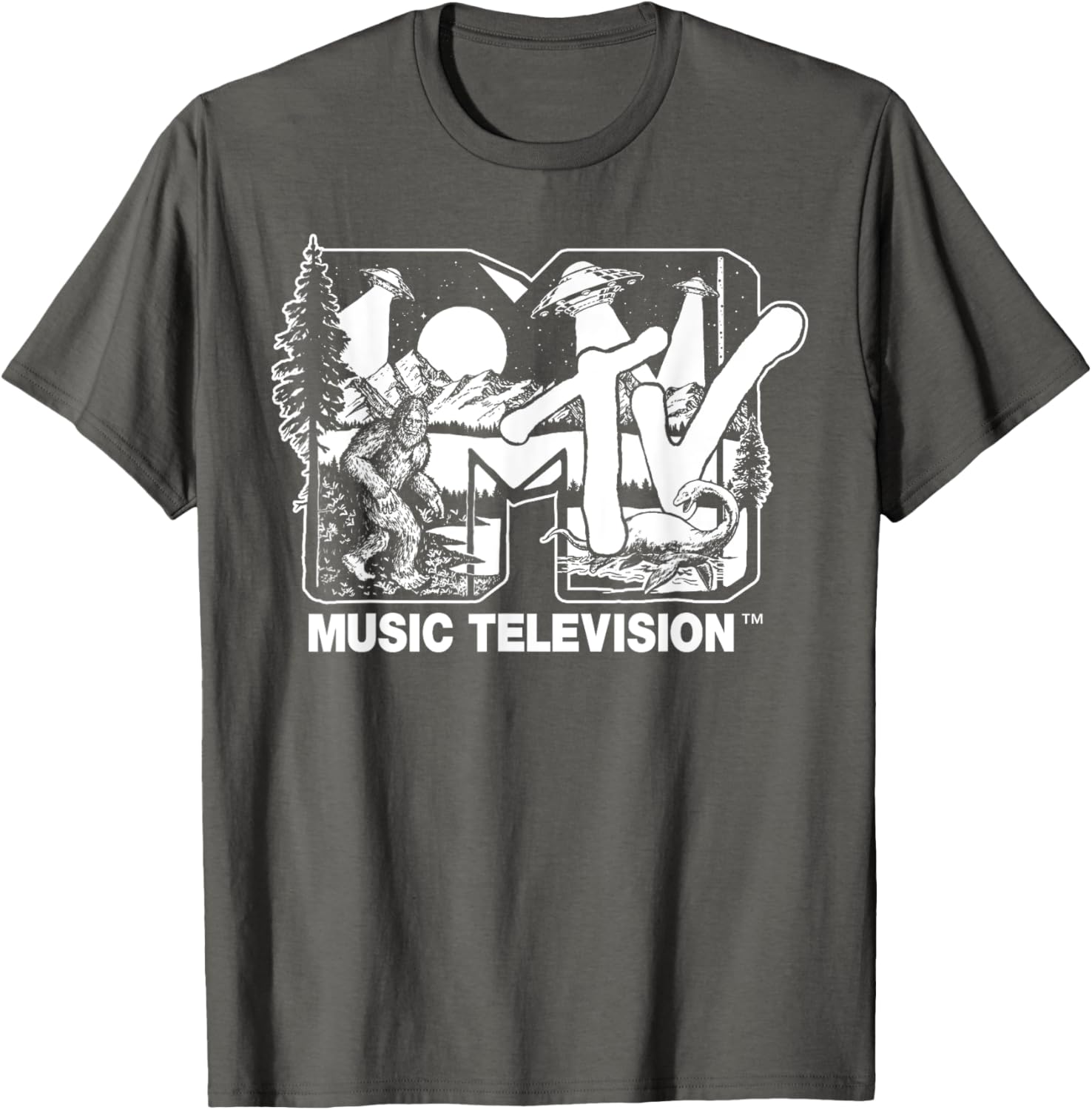 Mademark x MTV Cryptid Logo T-Shirt with Bigfoot UFO and Nessie Design - 13