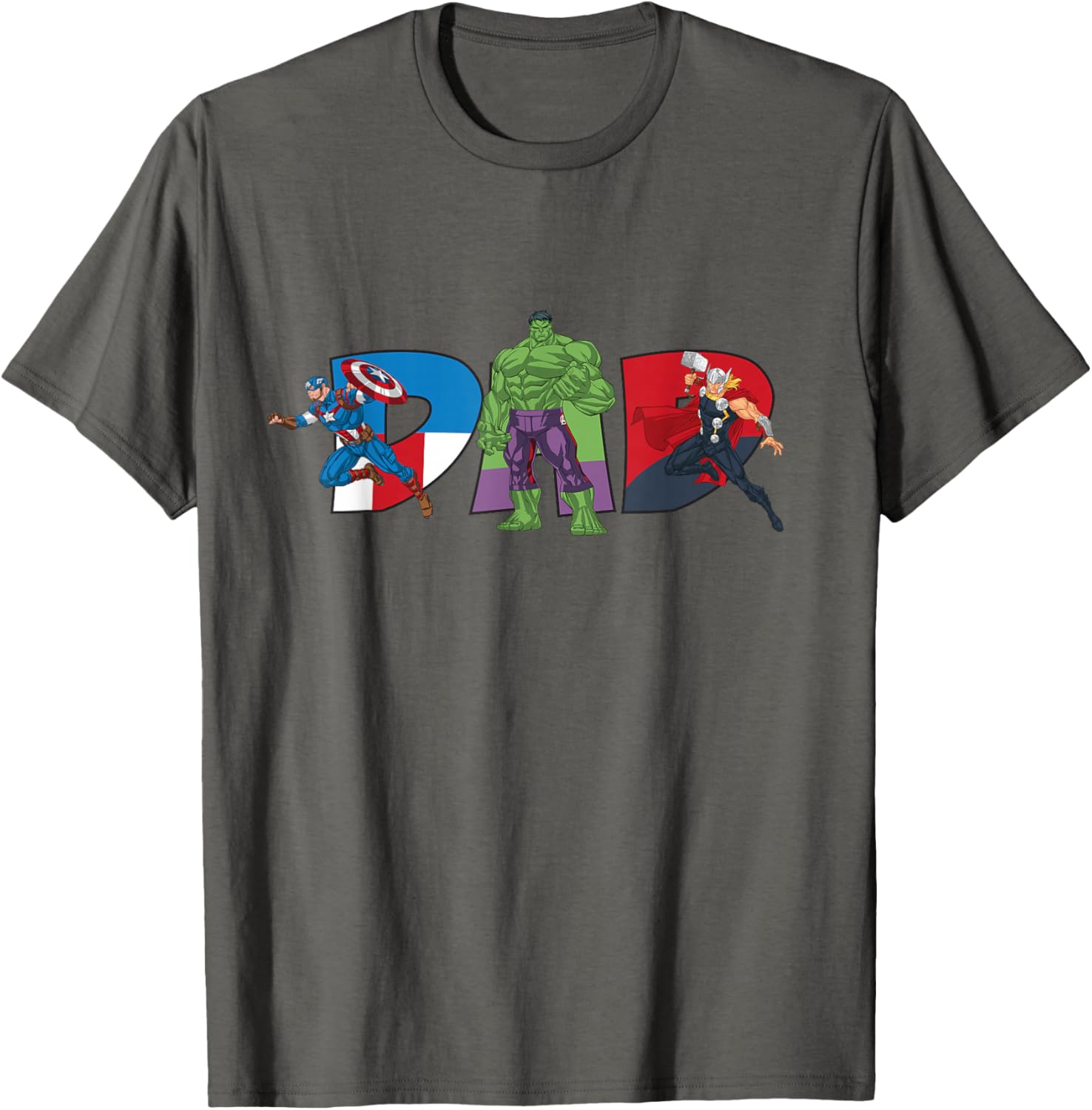 Marvel Avengers Team Dad Father's Day T-Shirt for Family Adventures - 4