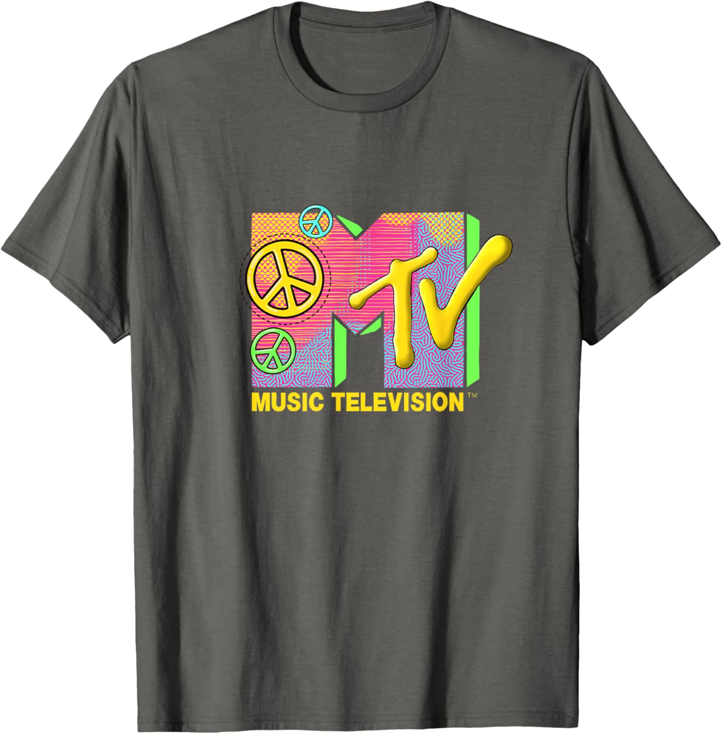 Mademark x MTV Peace Love Happiness T-Shirt - Official Logo Apparel - 11
