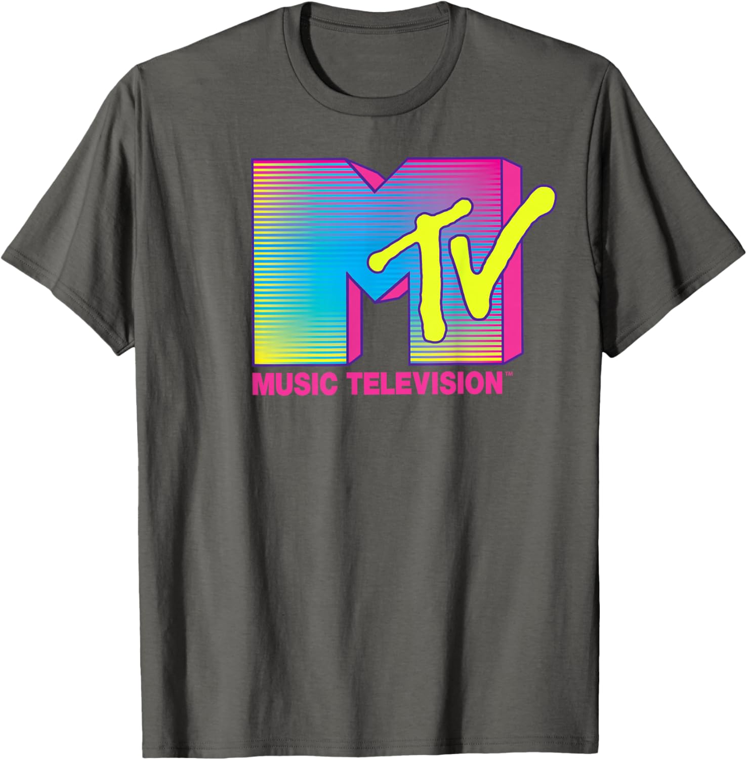 MTV Logo Retro T-Shirt in Fluorescent Colors for Fashionable Fans - 7