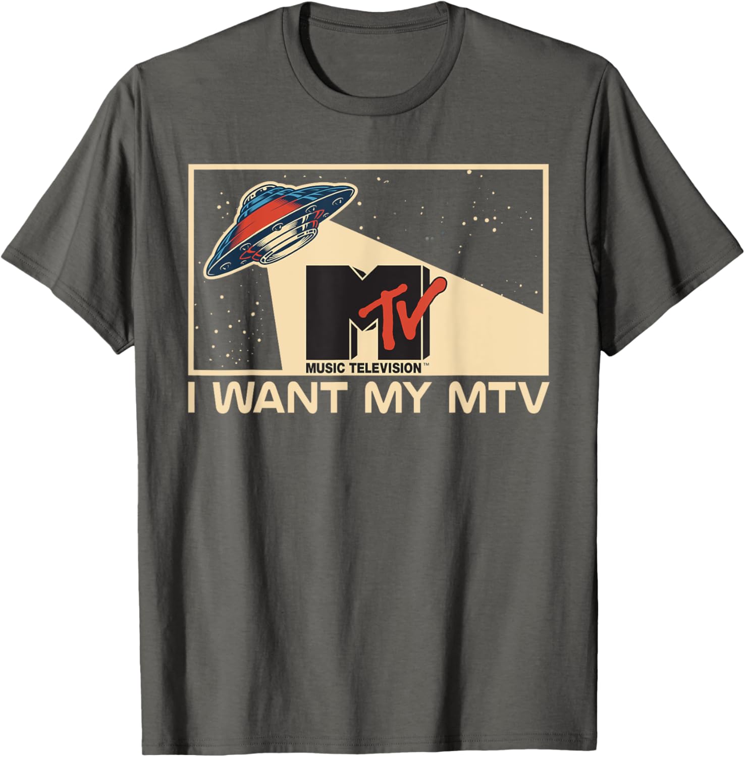 Mademark x MTV Vintage Alien UFO Beam T-Shirt for MTV Fans - 15