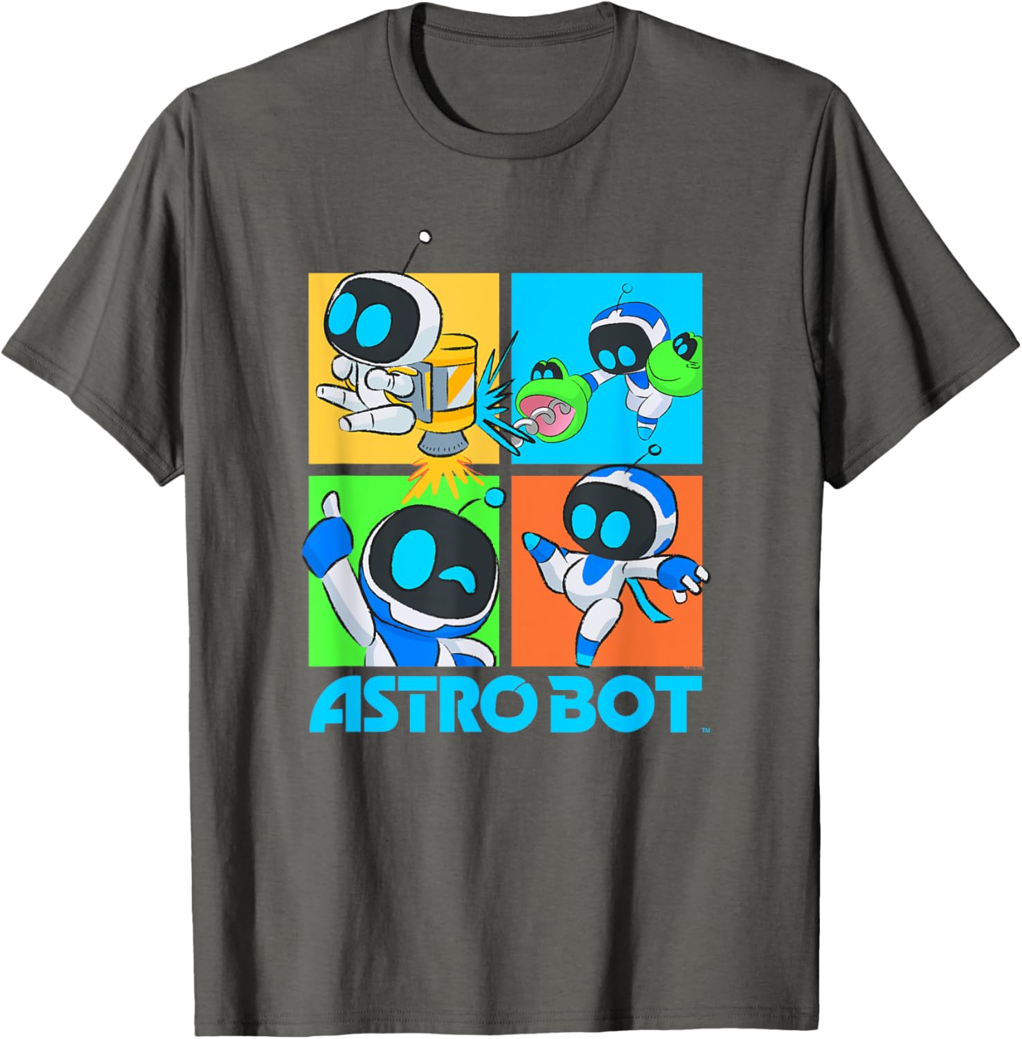 Astro Bot Rescue Mission T-Shirt for Gamers - Fun Fighting Pose Design - 1