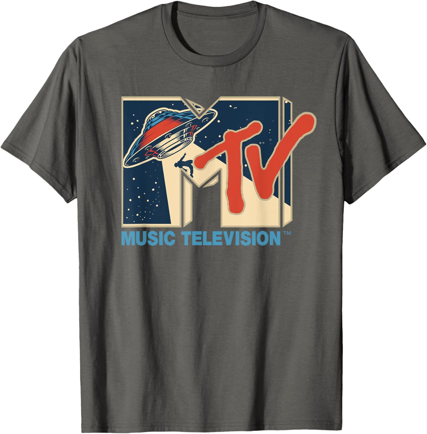 Mademark x MTV Alien UFO Space T-Shirt with Teleporting Beam Design - 15
