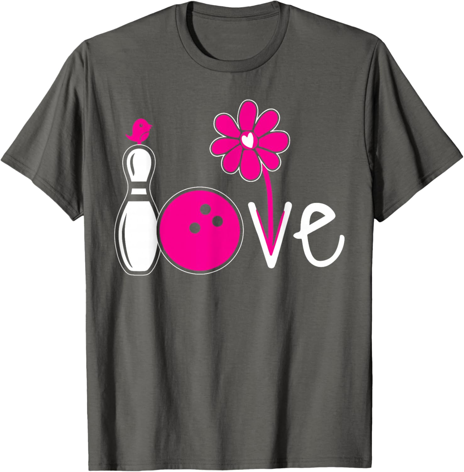 Vintage Women Bowling Shirt for Girls Team Love T-Shirt Fashion - 17