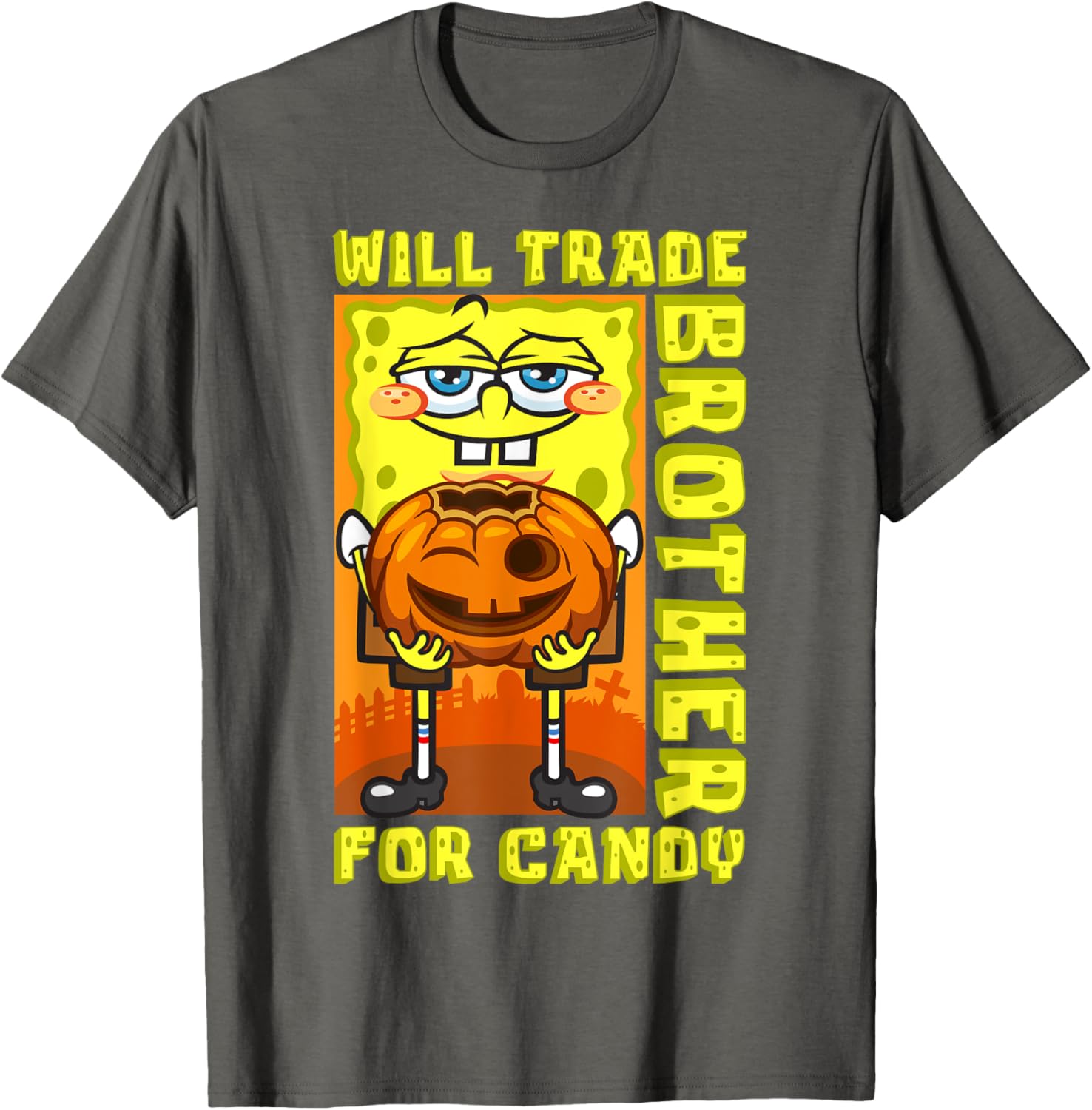 Funny SpongeBob SquarePants T-Shirt - Trade Brother for Candy Gift - 3