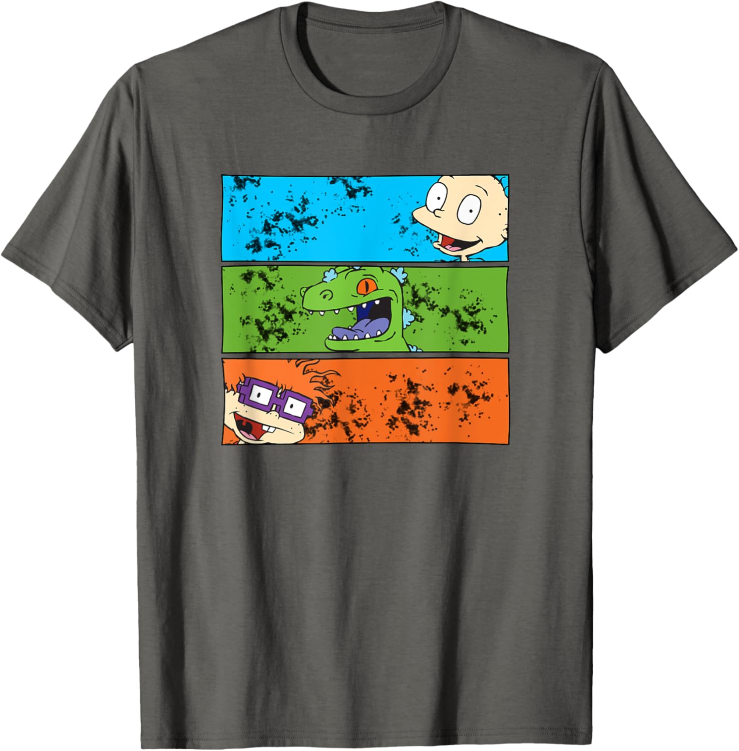Mademark Rugrats Tommy Chuckie Reptar Art Splatter T-Shirt for Fans - 4