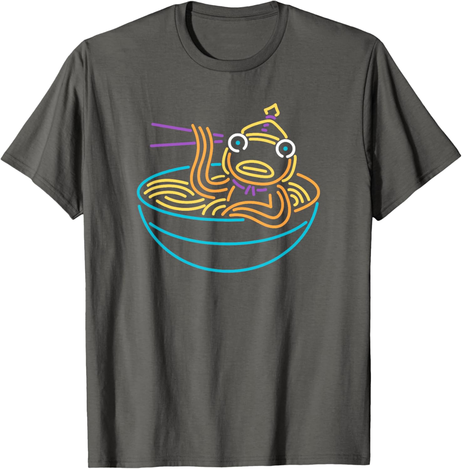 Fortnite Fishstick Neon Ramen Bowl Icon T-Shirt for Gamers and Fans - 3