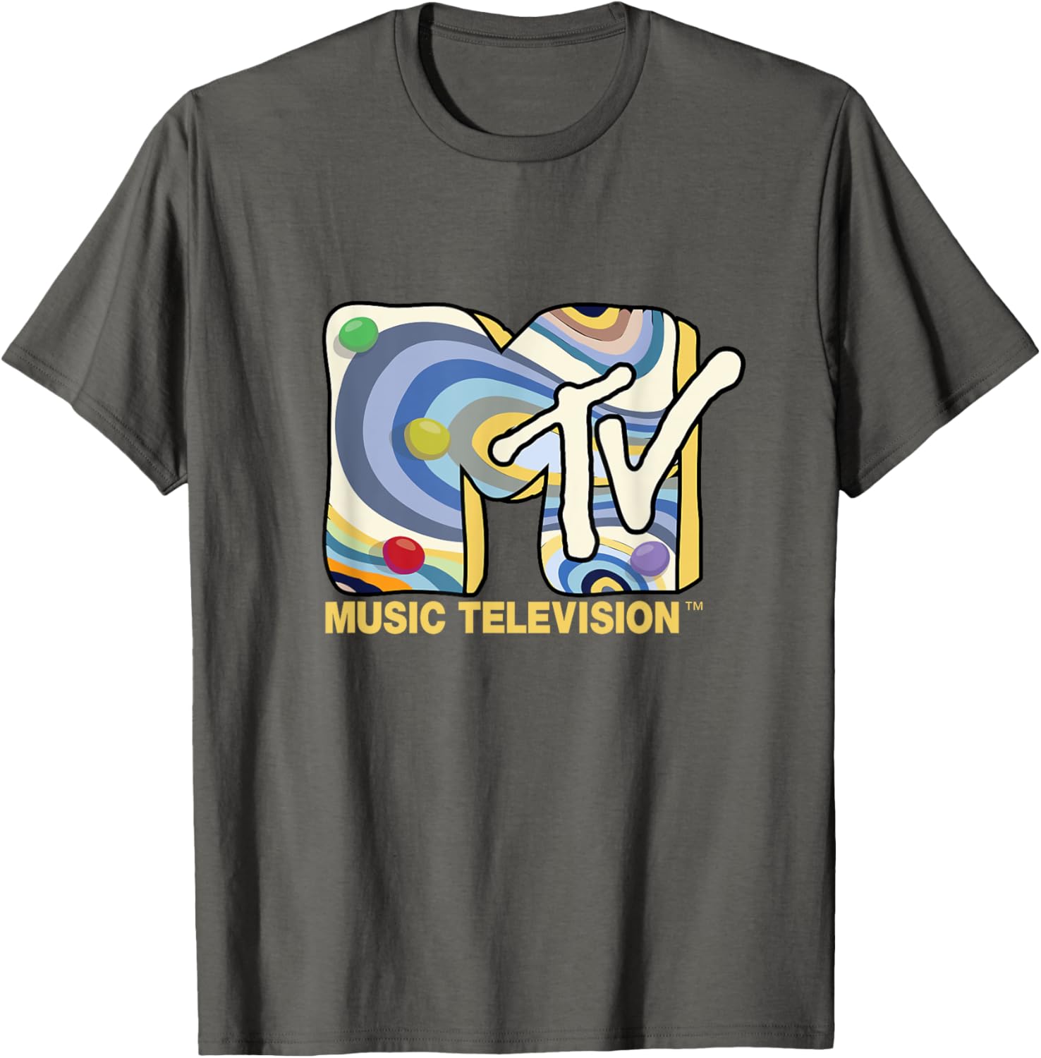 Mademark x MTV Retro Logo T-Shirt with 70s and 80s Party Art Design - 4