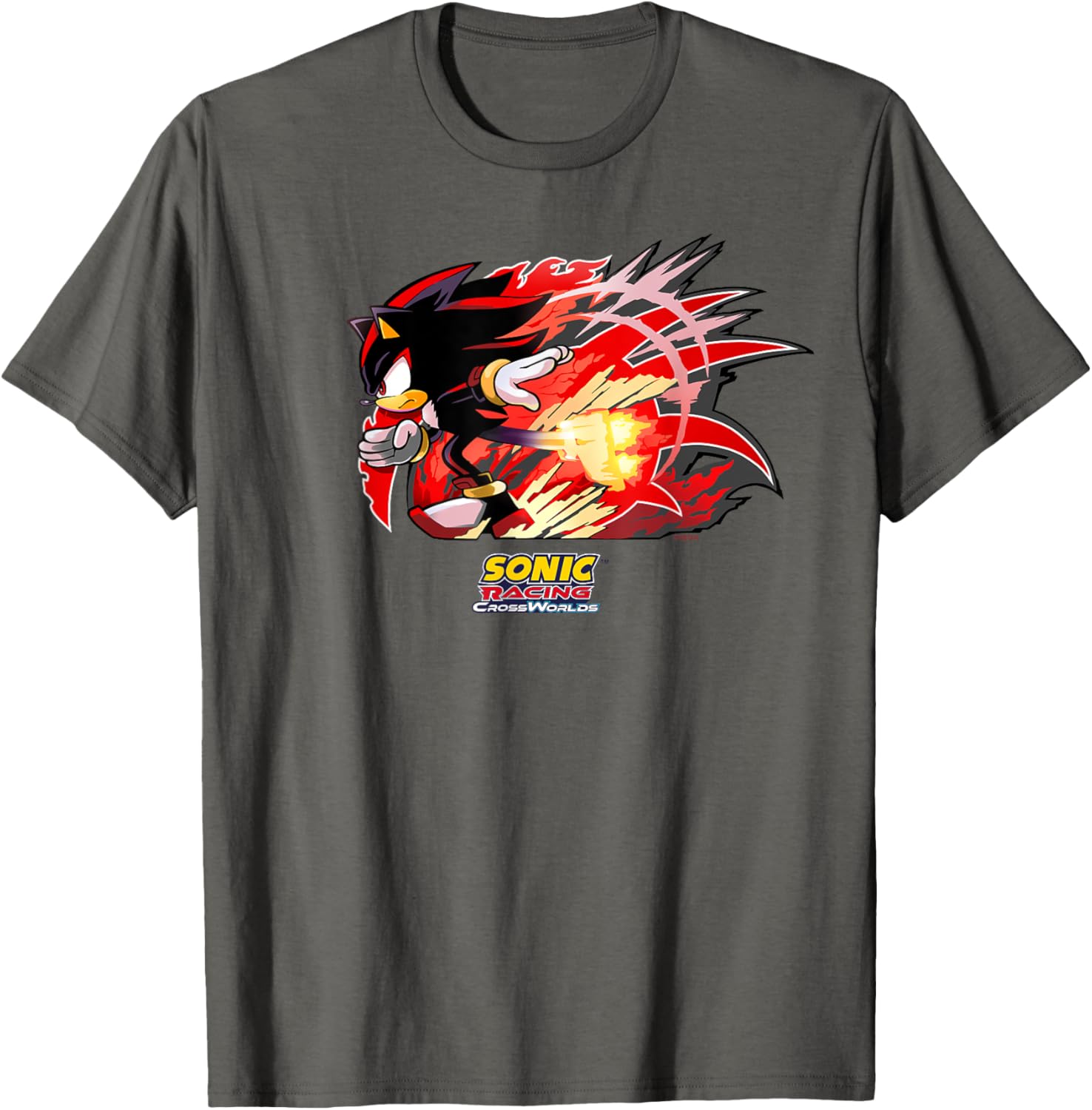 Sonic Racing CrossWorlds Shadow Decal T-Shirt for Gamers and Fans - 18