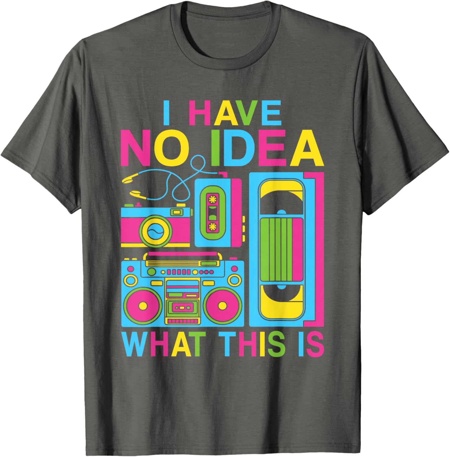 Retro 80s 90s Kids T-Shirt for Boys and Girls - Fun 'I Have No Idea' Design - 4