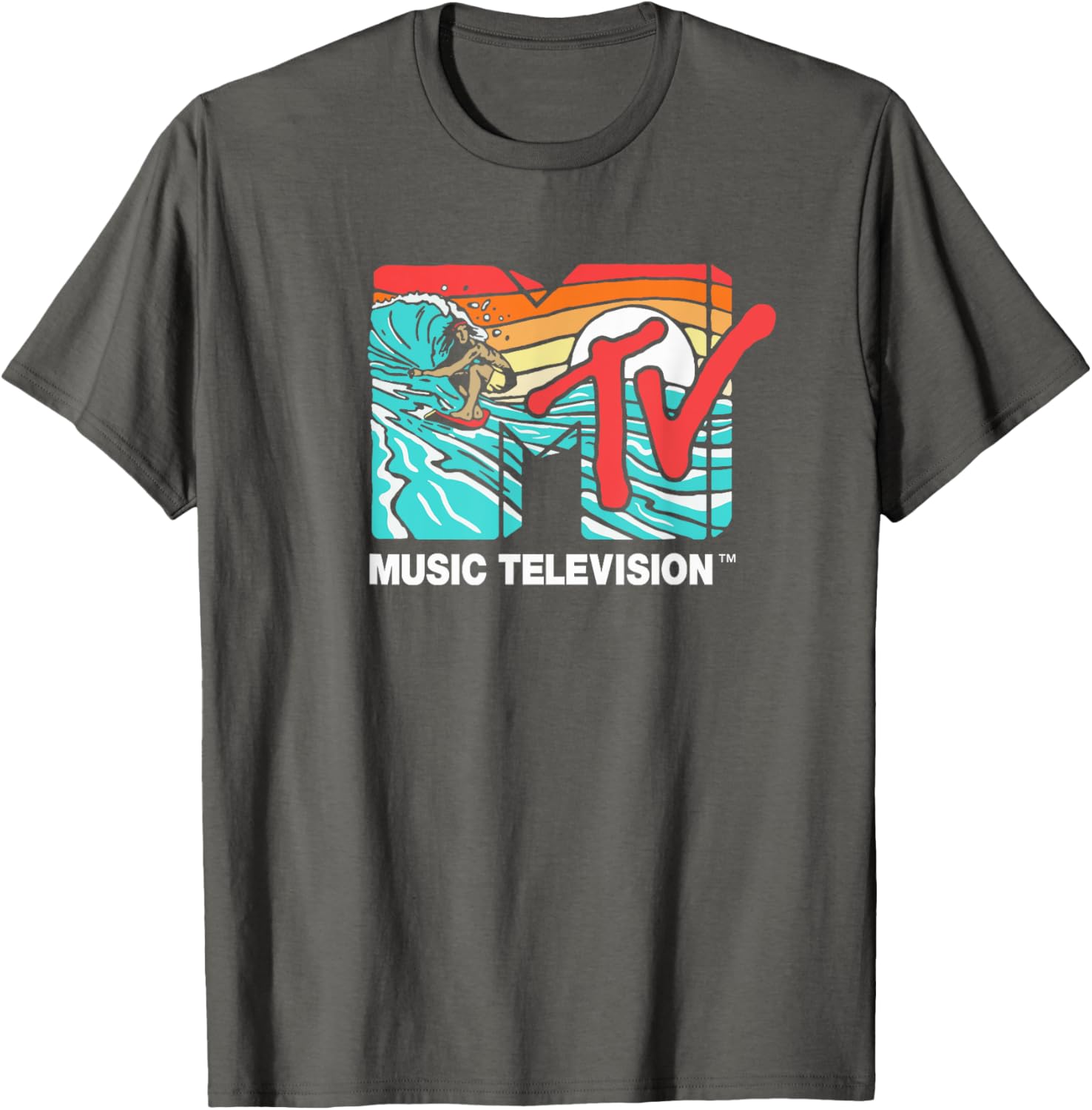 Mademark x MTV Catch a Wave Surfer Logo Retro Graphic T-Shirt - 16