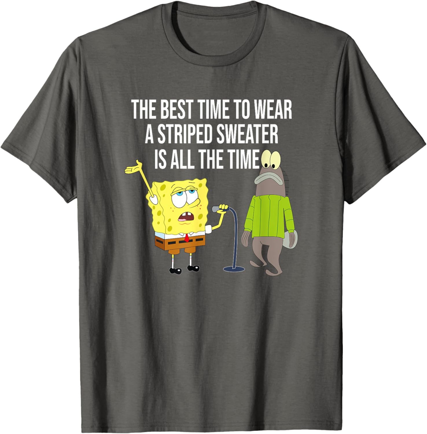 Mademark x SpongeBob SquarePants Striped Sweater T-Shirt for Fun Style - 6
