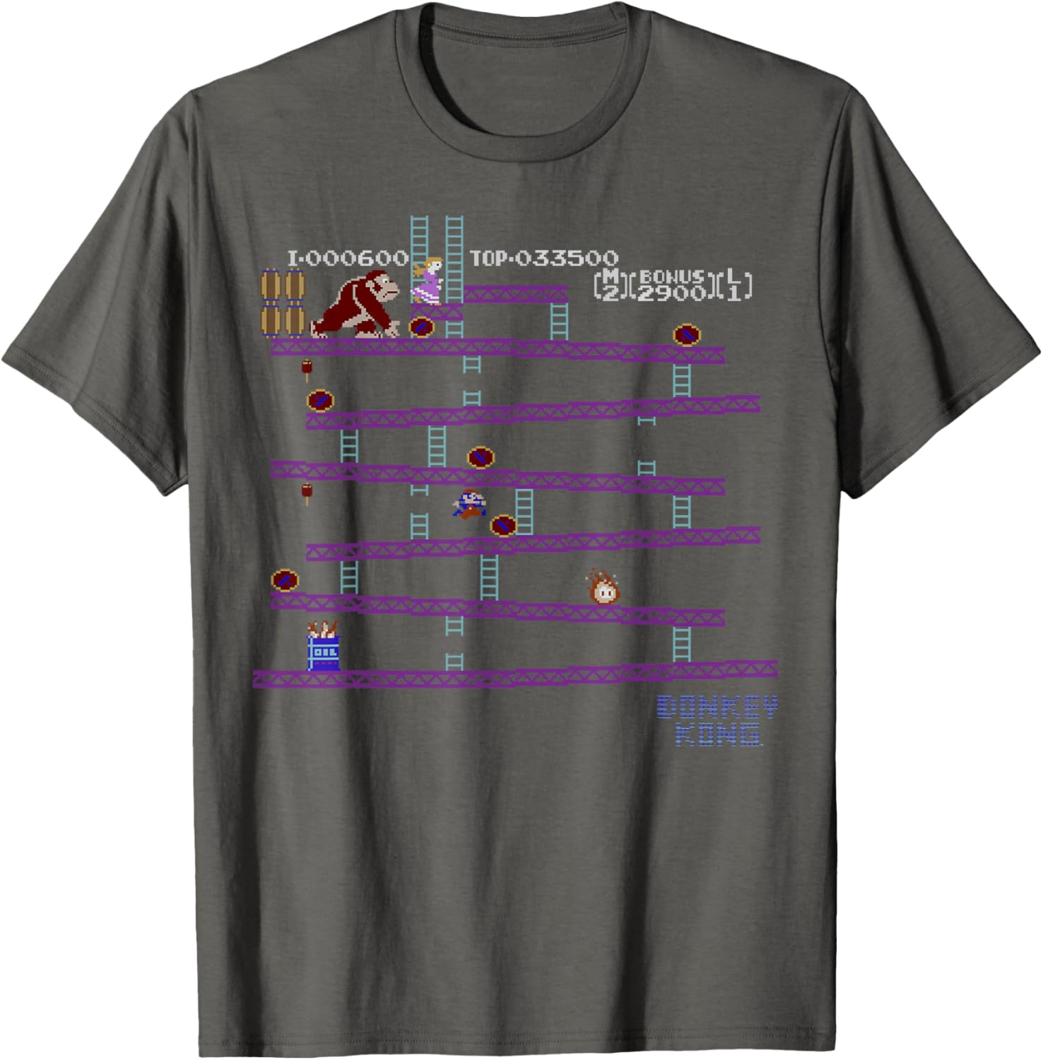 Retro Nintendo Donkey Kong 8-Bit Graphic T-Shirt for Gaming Fans - 5