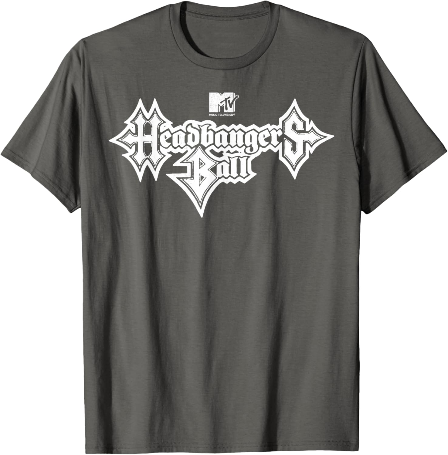 MTV Headbangers Ball Classic Fit Black T-Shirt with Metal Text Design - 2