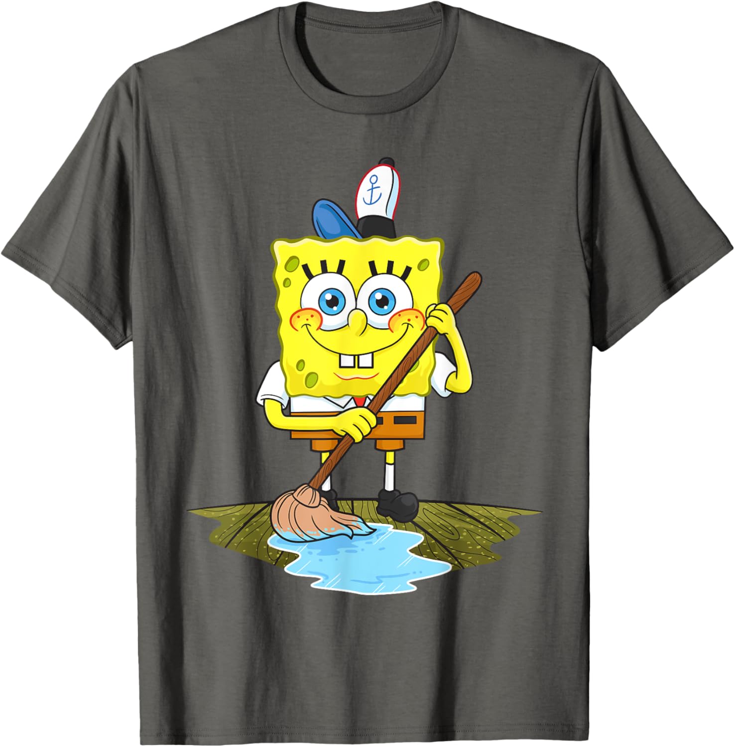 Mademark SpongeBob SquarePants Mopping The Floor T-Shirt for Fans - 3