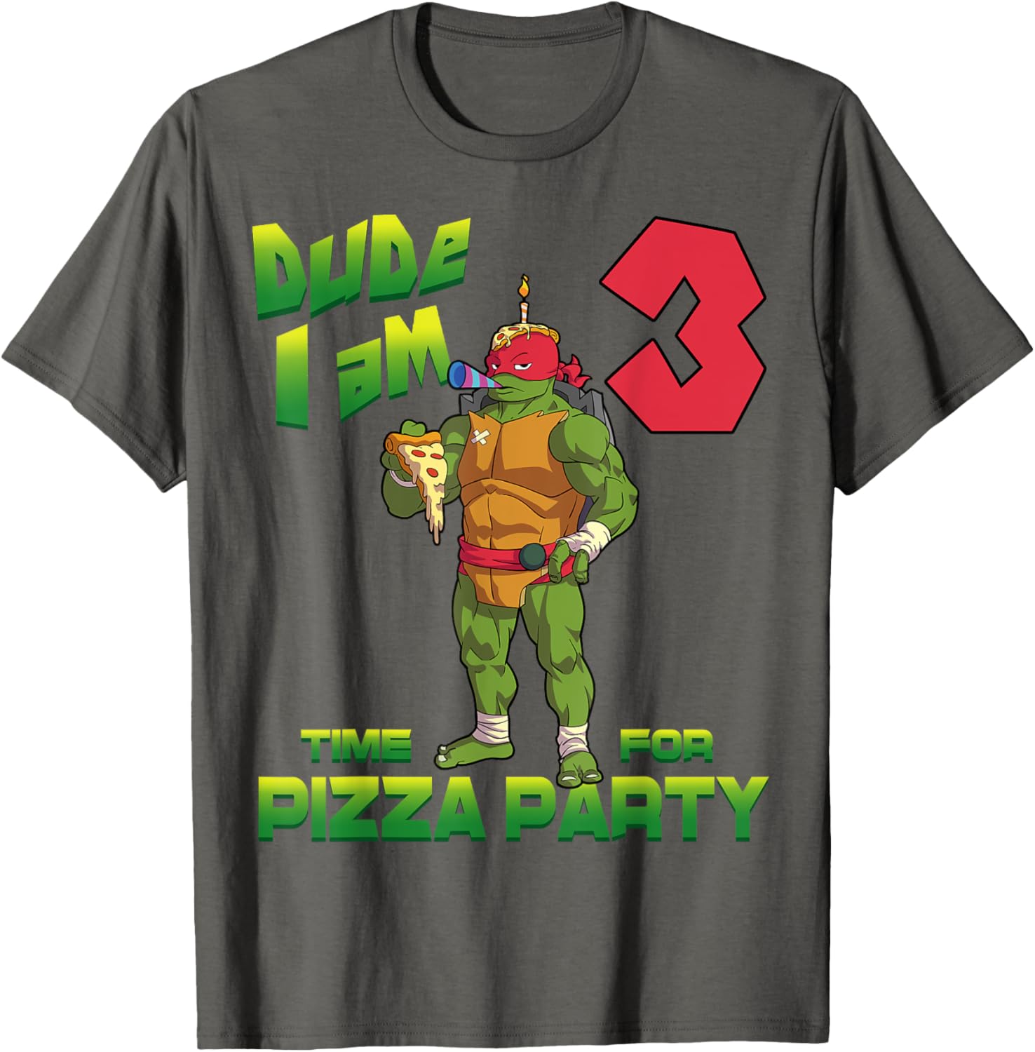 Mademark TMNT Raphael Pizza Birthday T-Shirt for 3 Year Old Kids - 14