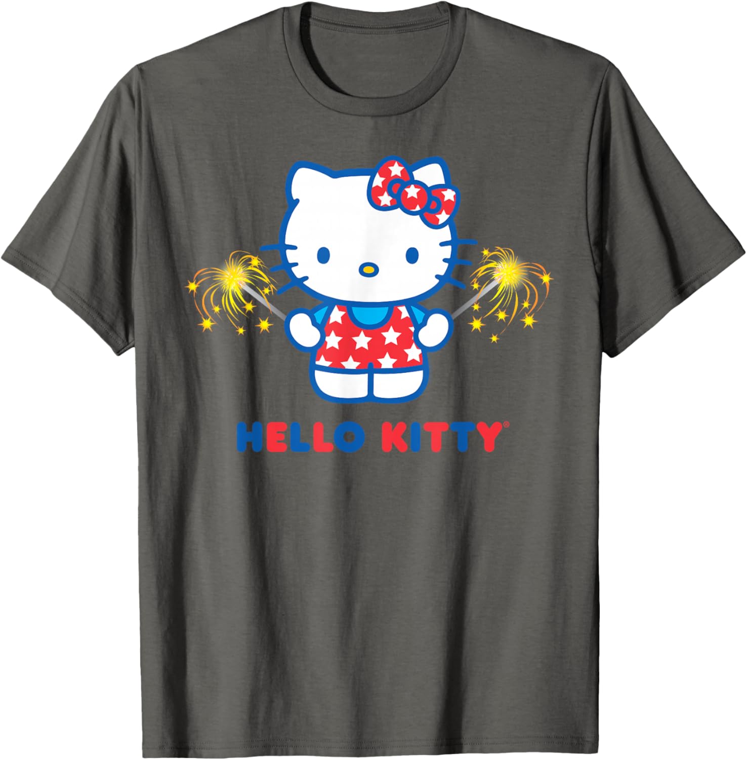 Hello Kitty Fireworks Patriotic Star T-Shirt for USA Celebrations - 4