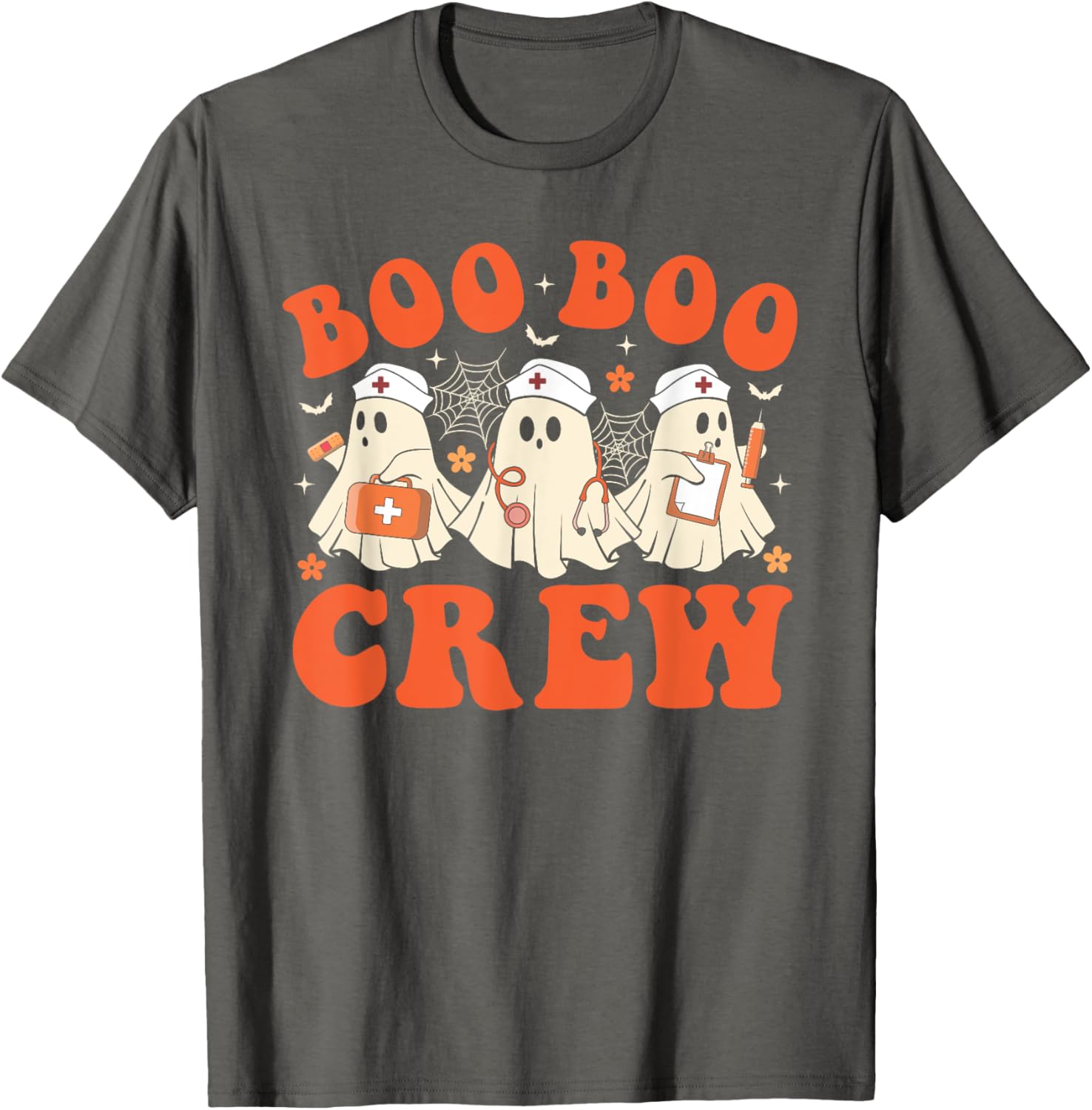 Boo Boo Crew Nurse Ghost Scrub Top Halloween Costume T-Shirt for Nurses - 4