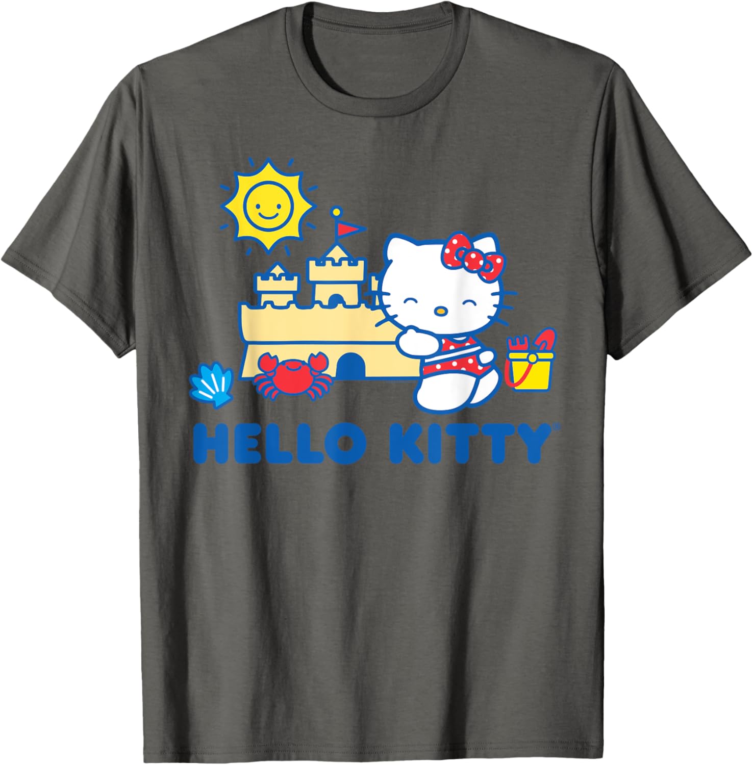 Hello Kitty Summer Sandcastle T-Shirt for Beach Fun and Playful Style - 13