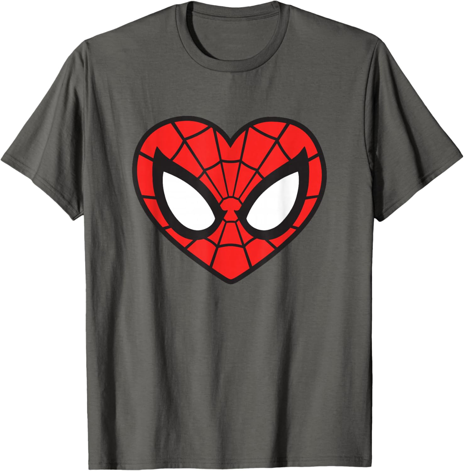 Marvel Spider-Man Heart Mask Logo T-Shirt Stylish Graphic Tee for Fans - 19