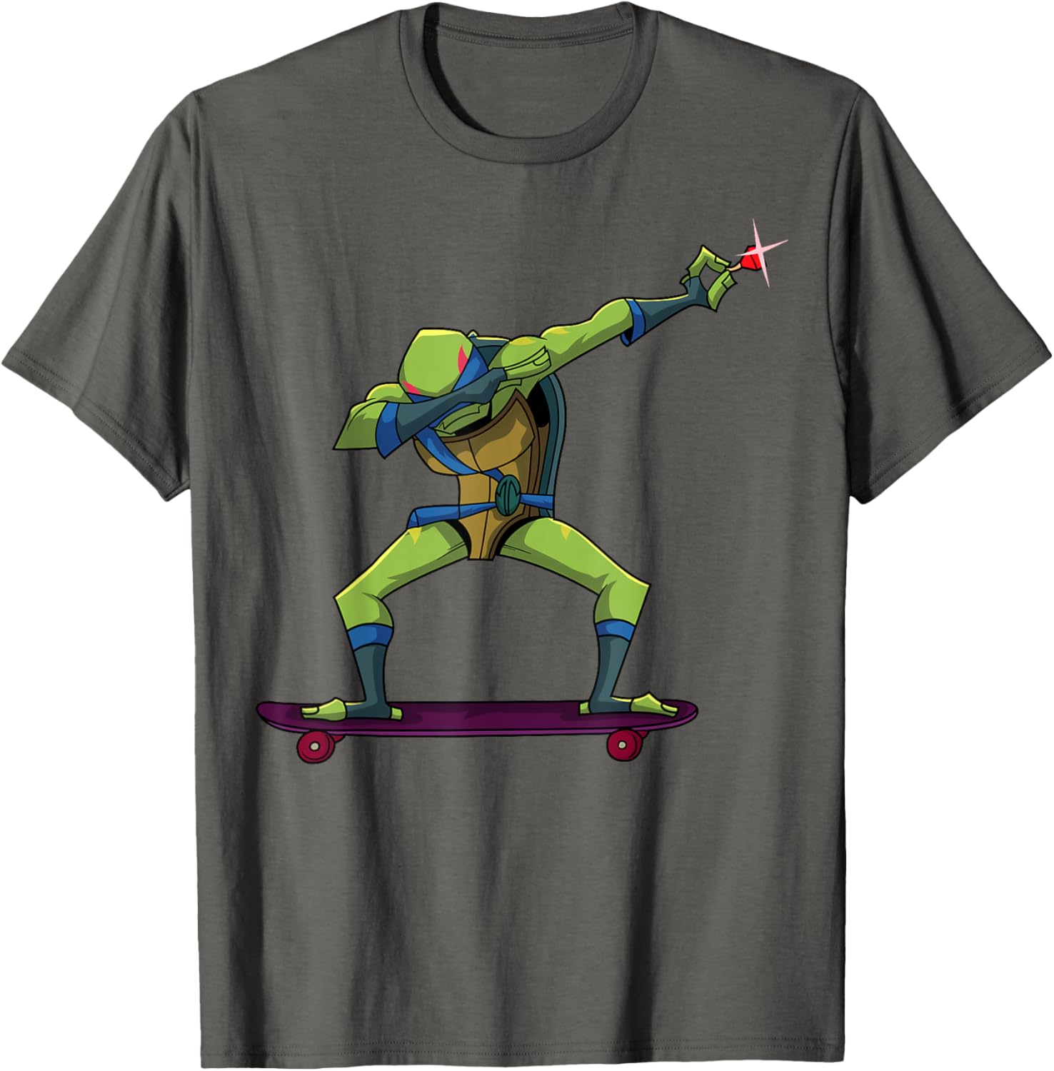 Dabbing Leonardo TMNT Skateboard T-Shirt for Cool Kids and Teens - 7