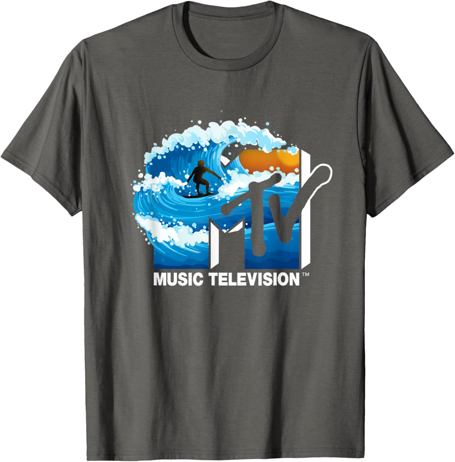 Mademark x MTV Surfer Wave T-Shirt - Cool Official Logo Apparel - 9
