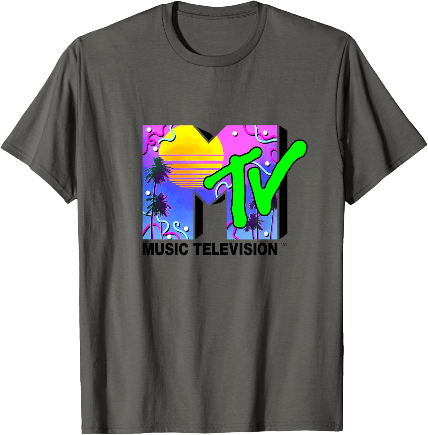 Mademark x MTV Miami Logo Art Deco Colors Sun T-Shirt for Trendy Style - 5