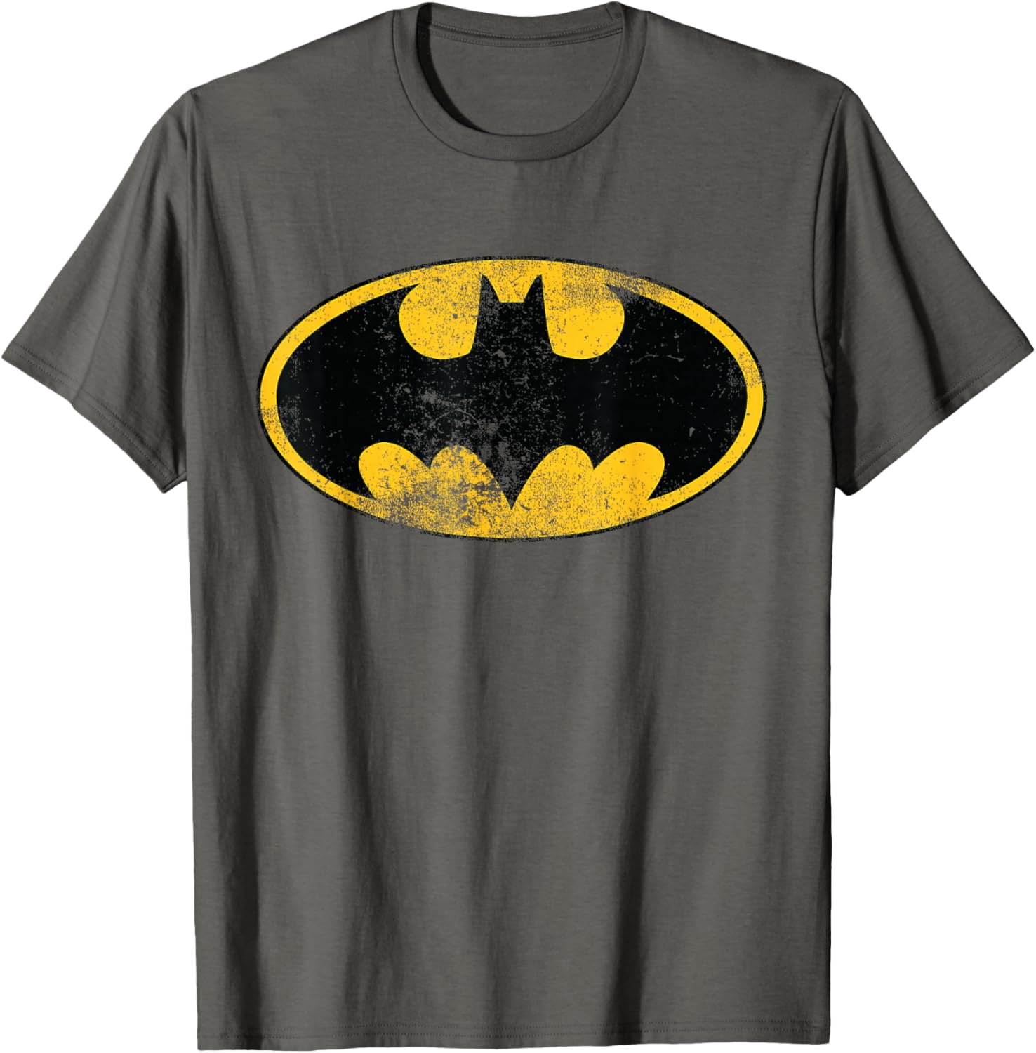 Classic Distressed DC Batman Logo T-Shirt for Superhero Fans - 16