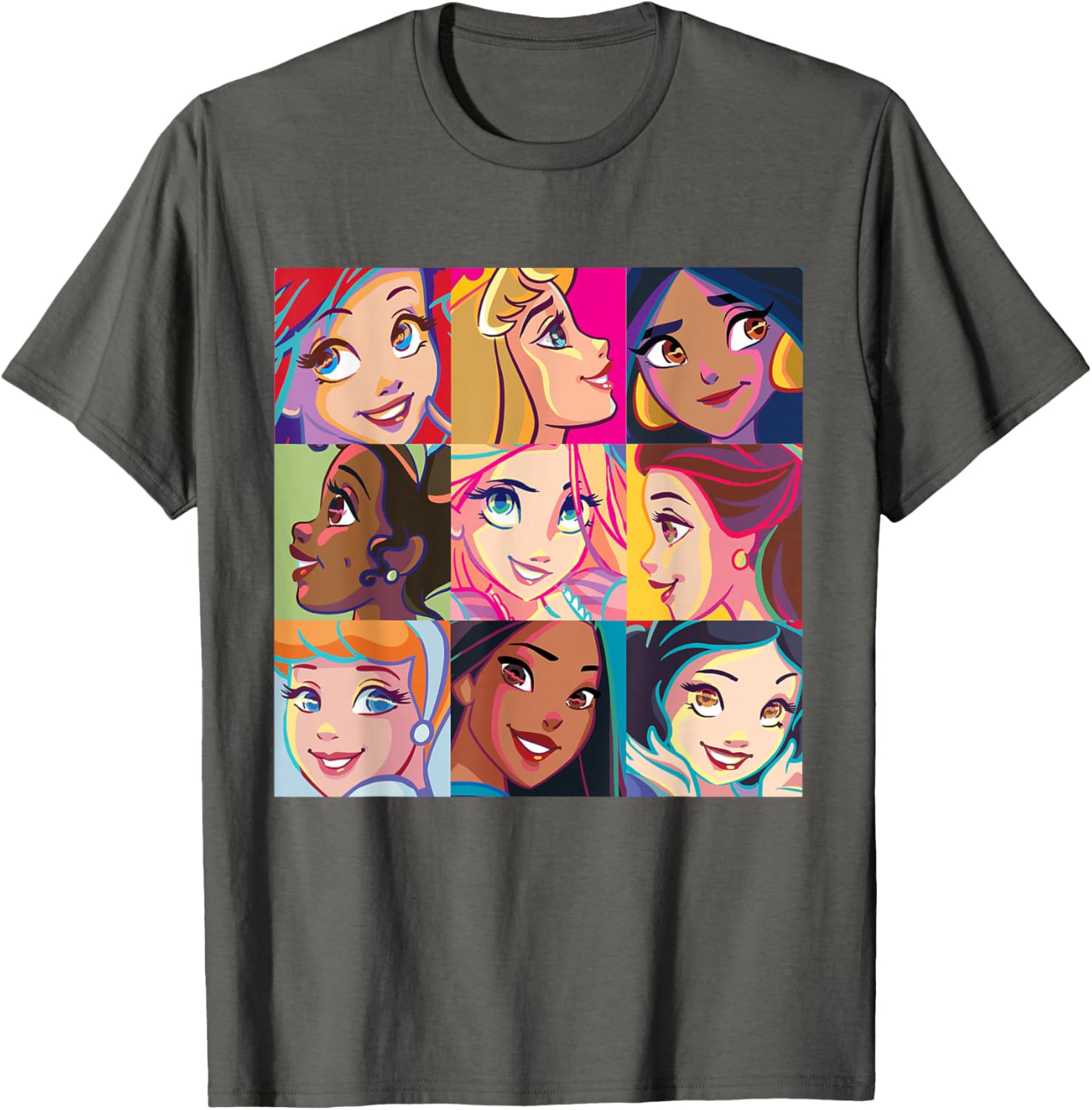 Disney Princess Pop Art Grid T-Shirt for Fun Fashion Lovers - 5