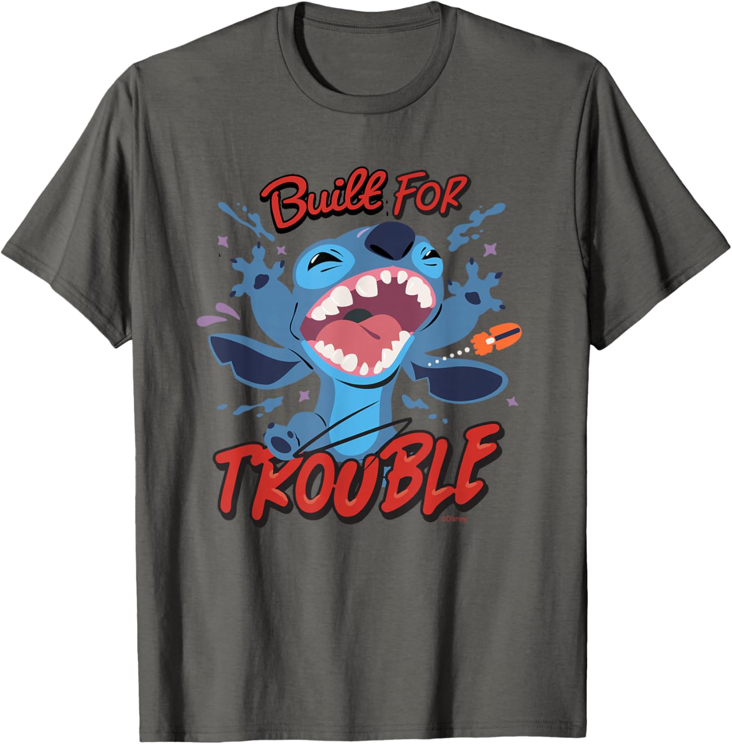 Disney Stitch Built for Trouble T-Shirt Fun Apparel for Fans of Lilo and Stitch - 8
