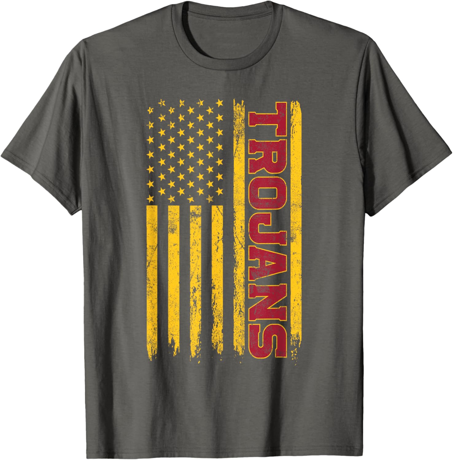 USC Trojans American Flag T-Shirt for Sports Fans and Outdoors Fun - 16