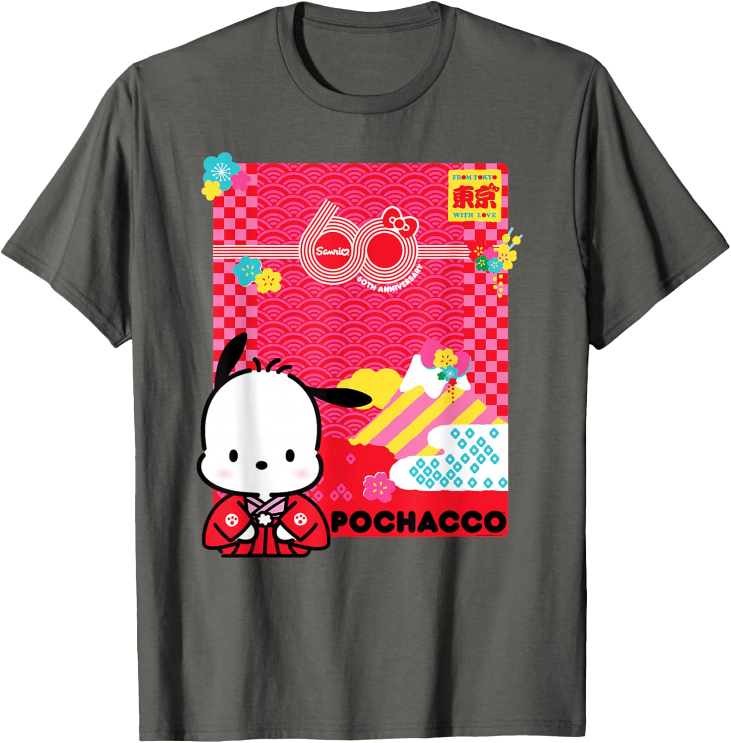 Pochacco Sanrio 60th Anniversary T-Shirt for Kids and Adults - 5