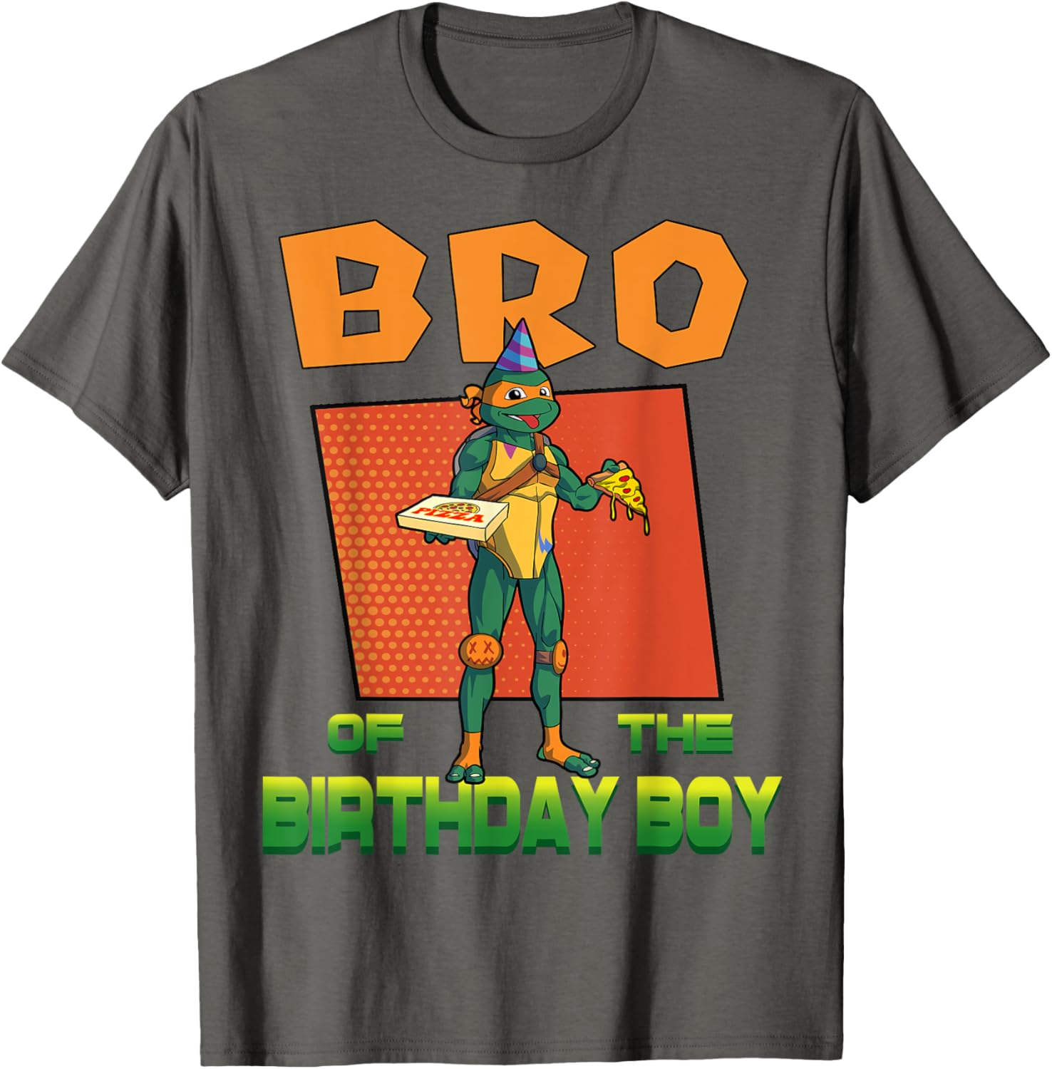 Mademark TMNT Mikey Birthday Boy Pizza Party T-Shirt for Kids - 8