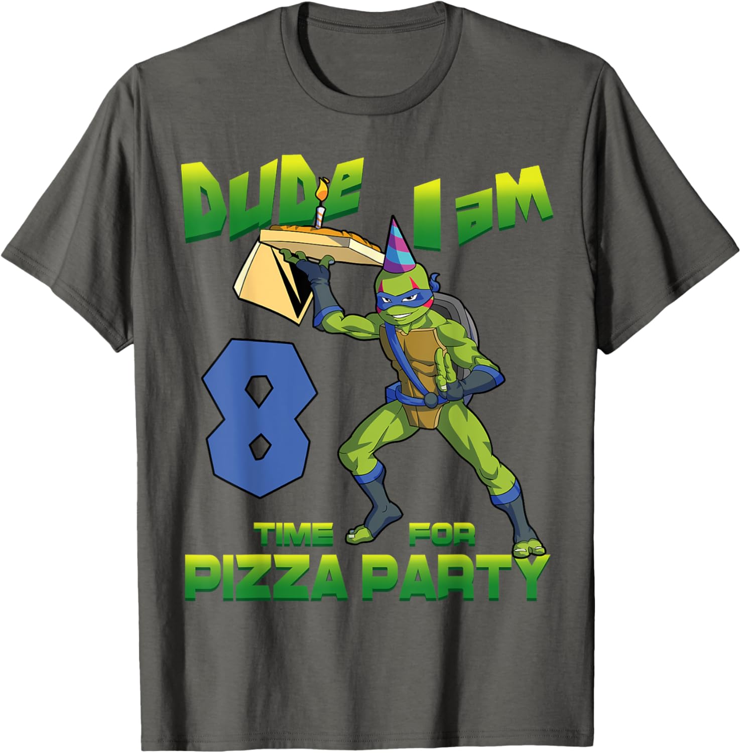 Mademark TMNT Leo Pizza Birthday T-Shirt for 8 Year Old Boys Fun Gift - 10