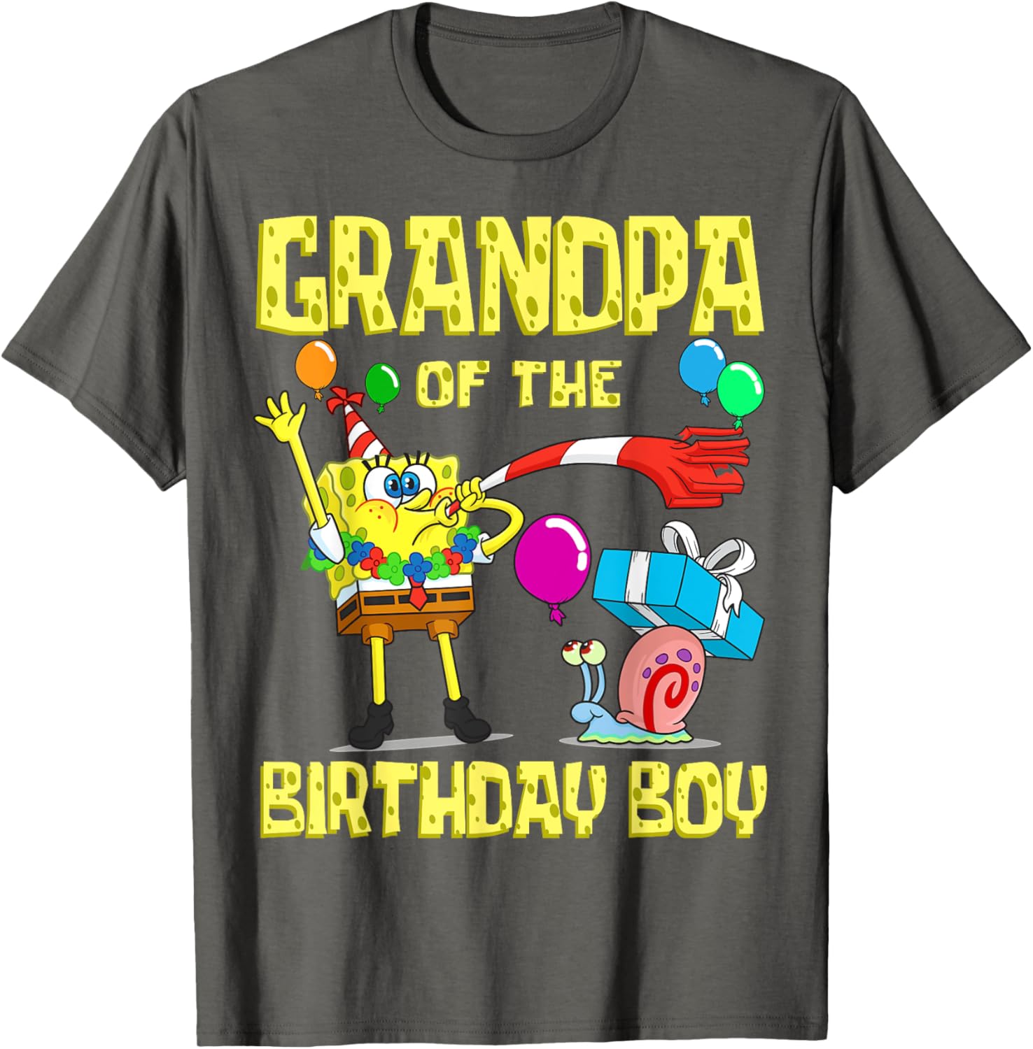 SpongeBob Grandpa of the Birthday Boy Theme Party T-Shirt for Kids - 5