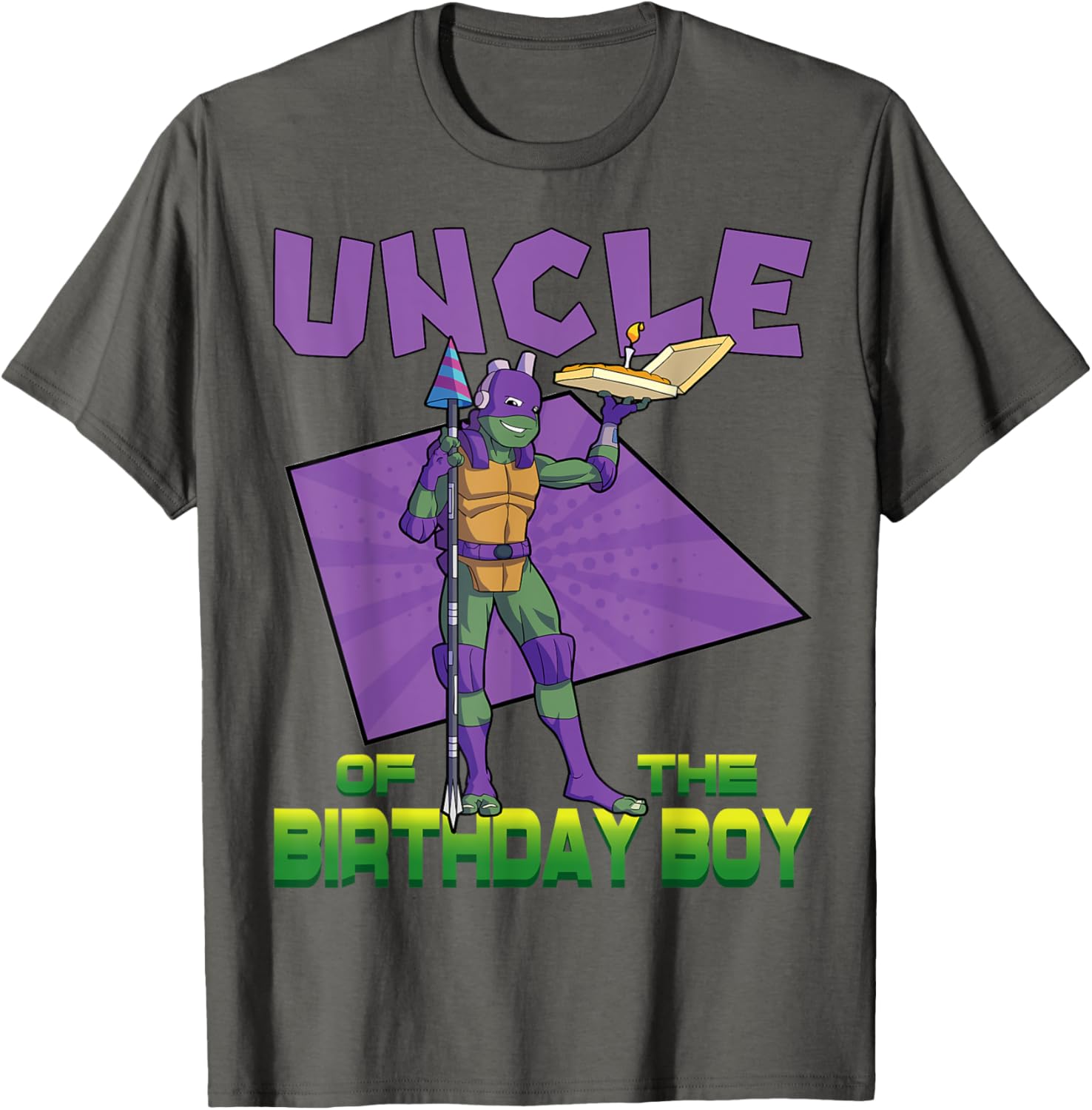 Mademark TMNT Donnie Uncle Birthday Boy Pizza Party T-Shirt for Kids - 2