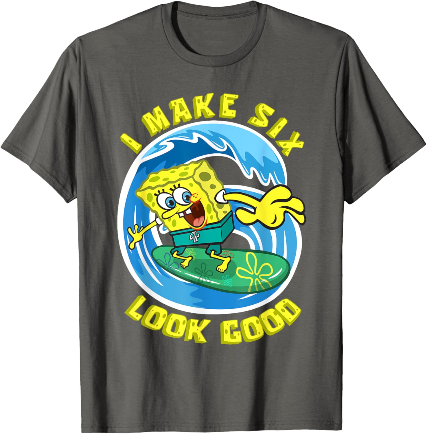 Mademark SpongeBob SquarePants 6th Birthday T-Shirt for Kids Fun Gift - 4