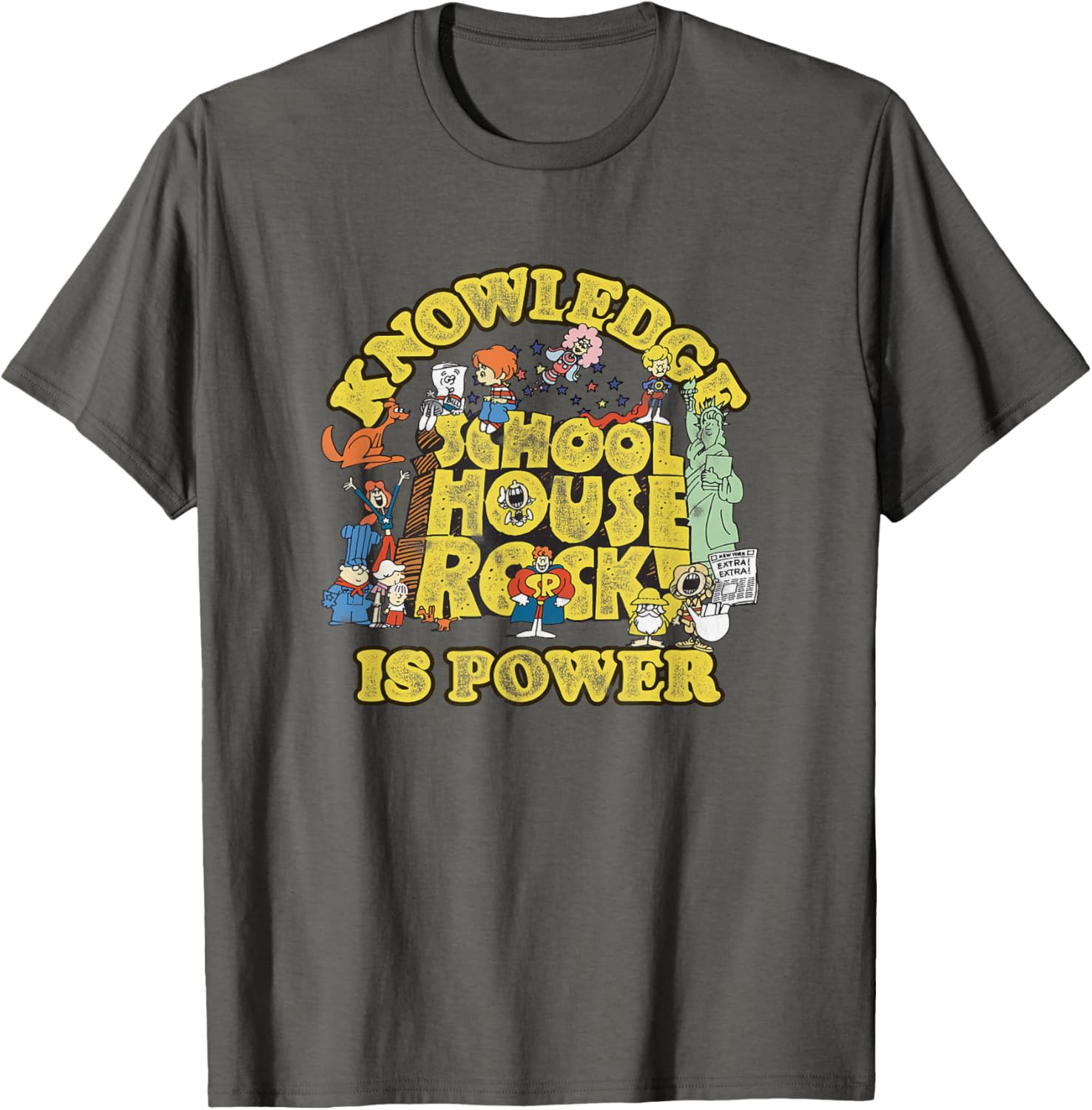 Ripple Junction Schoolhouse Rock Knowledge Is Power T-Shirt for Fans - 2