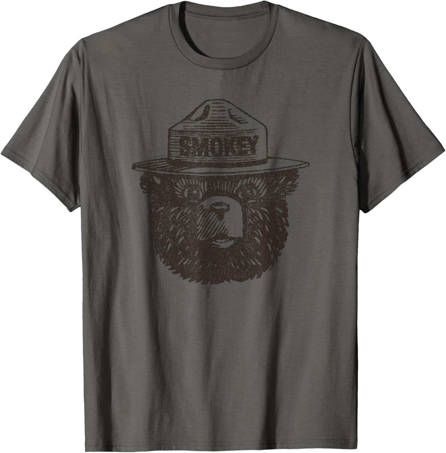 Smokey Bear Portrait T-Shirt for Nature Lovers and Wildlife Fans - 9