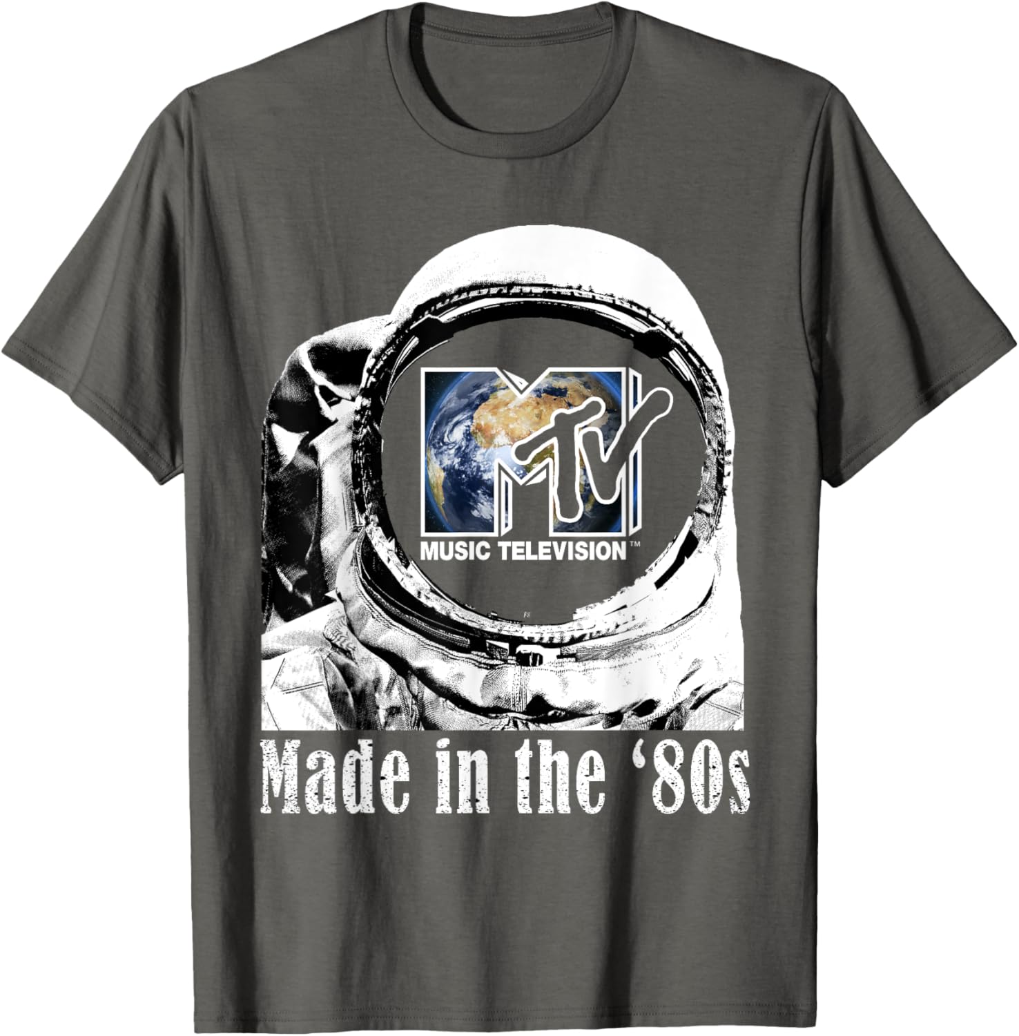 Mademark x MTV 80s Astronaut T-Shirt with Earth Logo for Retro Vibes - 3