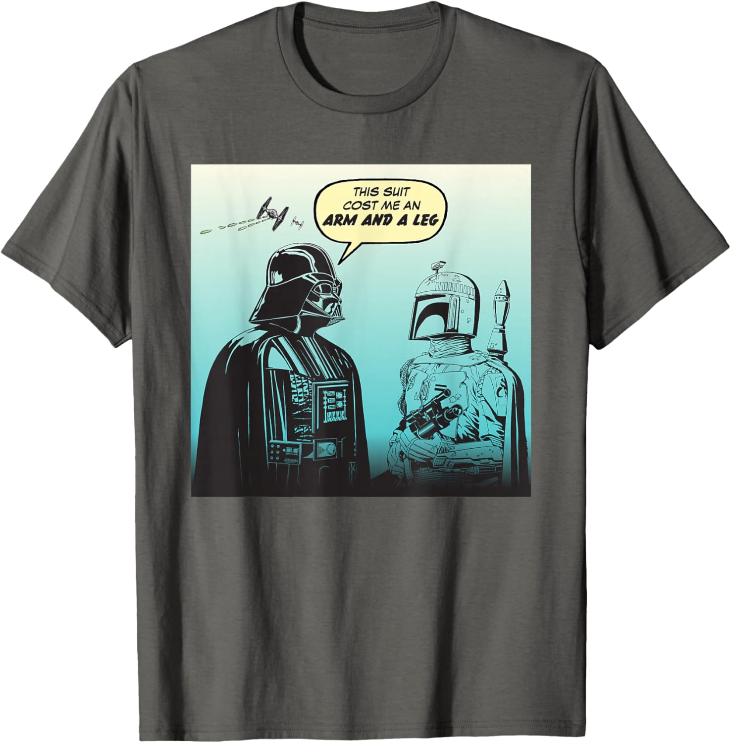 Star Wars Funny Darth Vader and Boba Fett Comic T-Shirt for Fans - 27